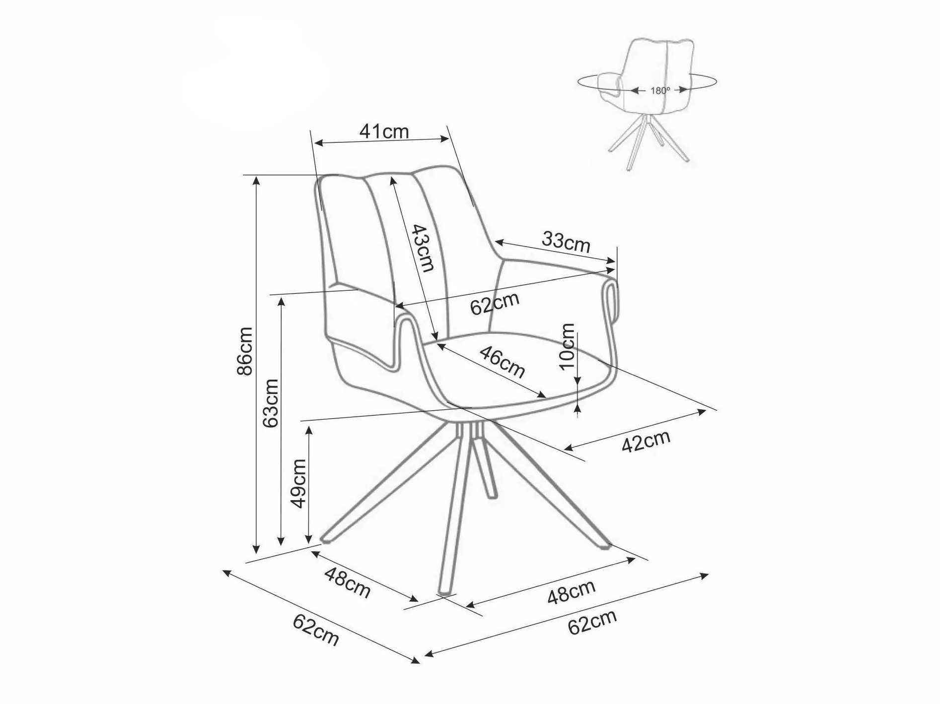 Chaise Detroit 965 (Gris)