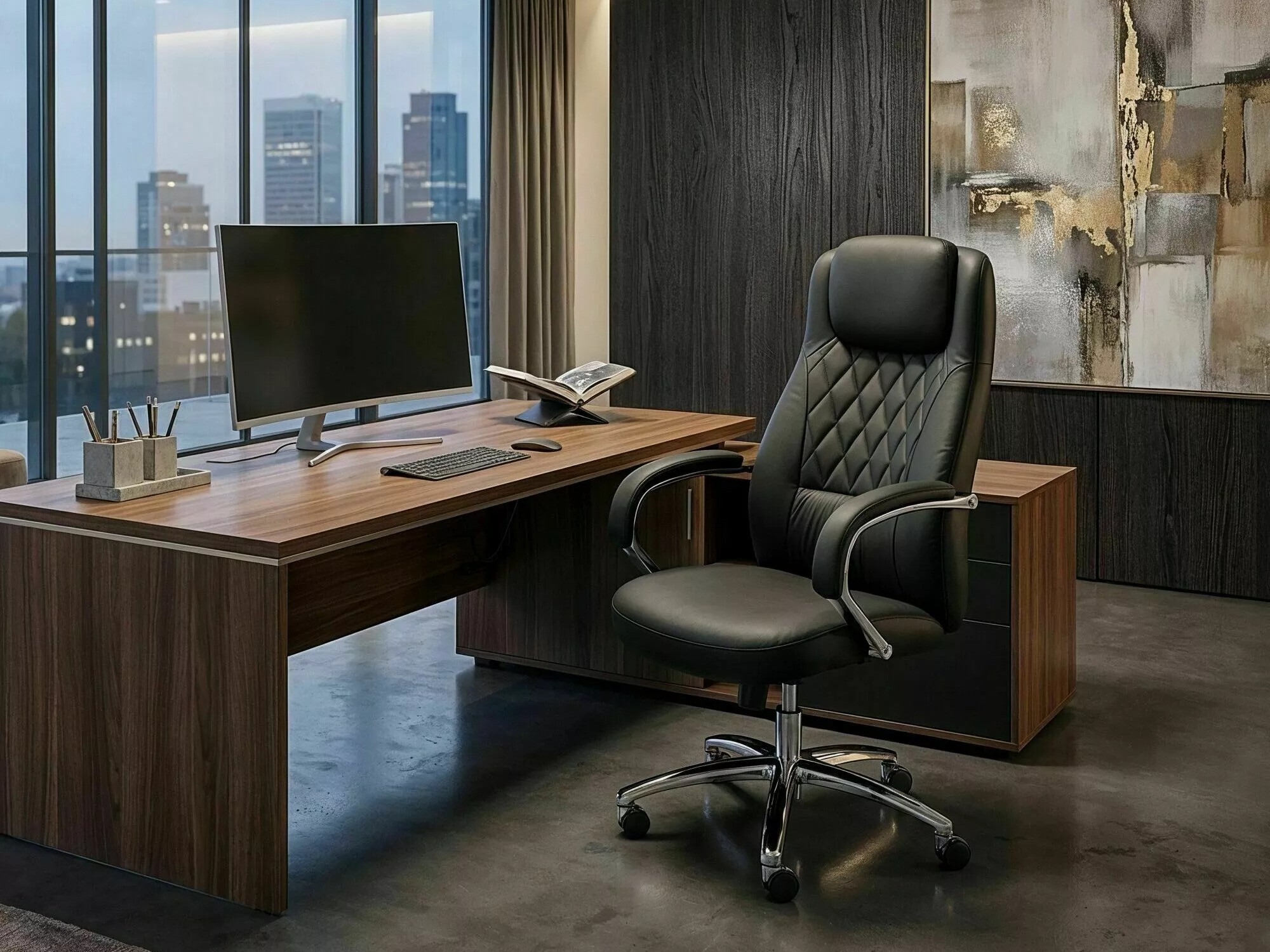 Chaise de bureau Detroit 970 (Noir)