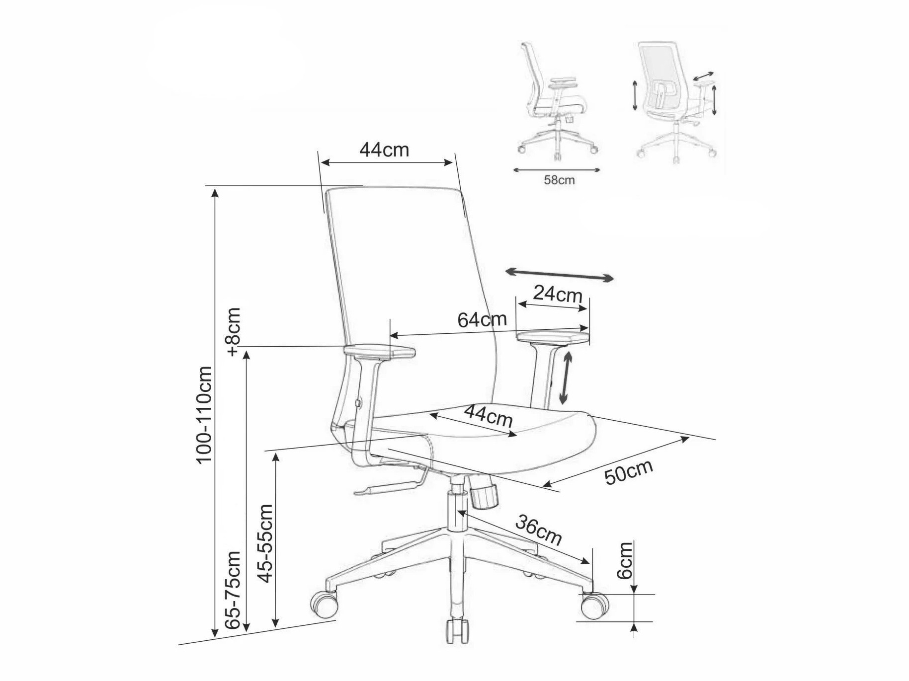 Chaise de bureau Detroit 971