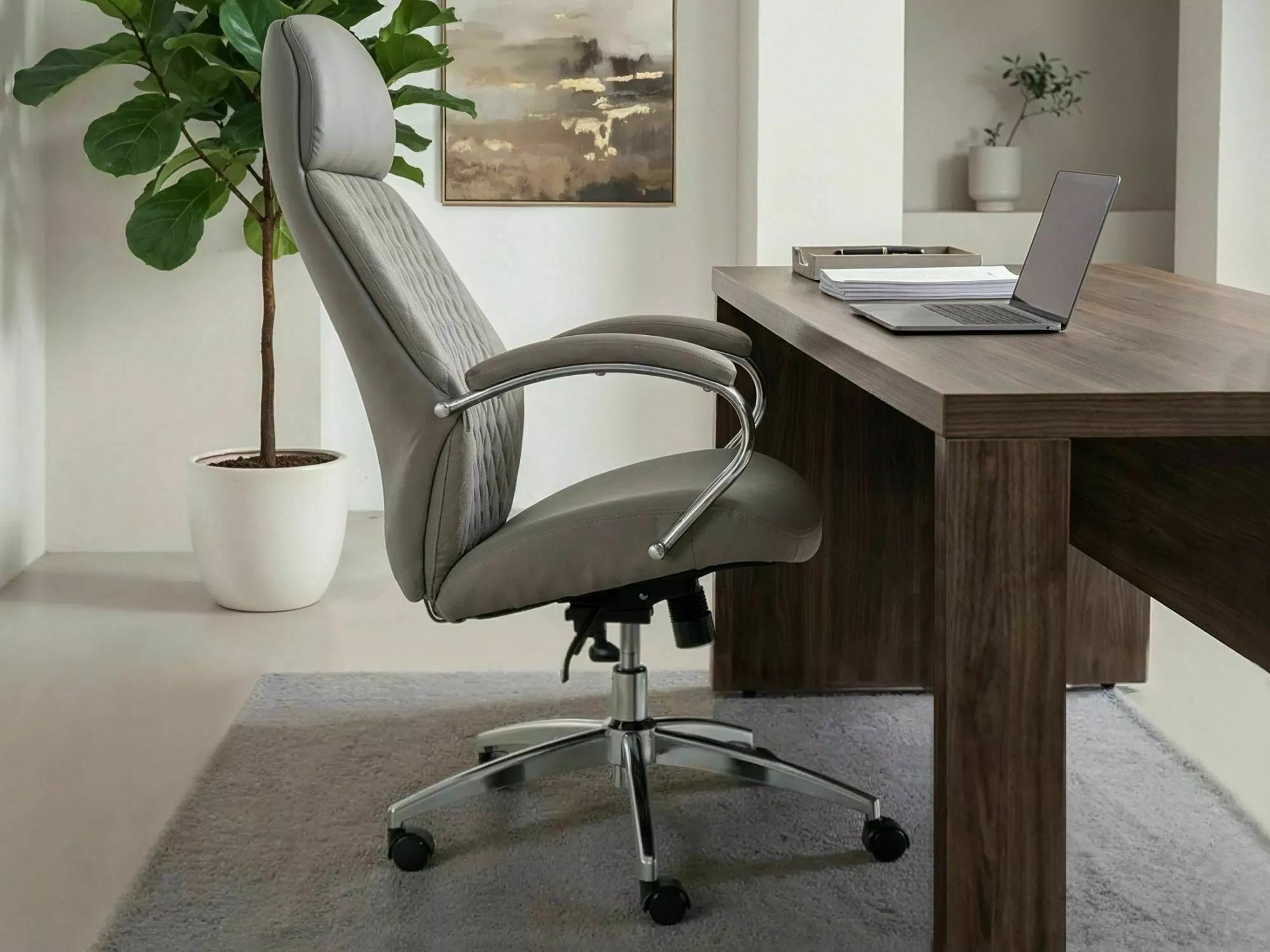 Chaise de bureau Detroit 972 (Gris)