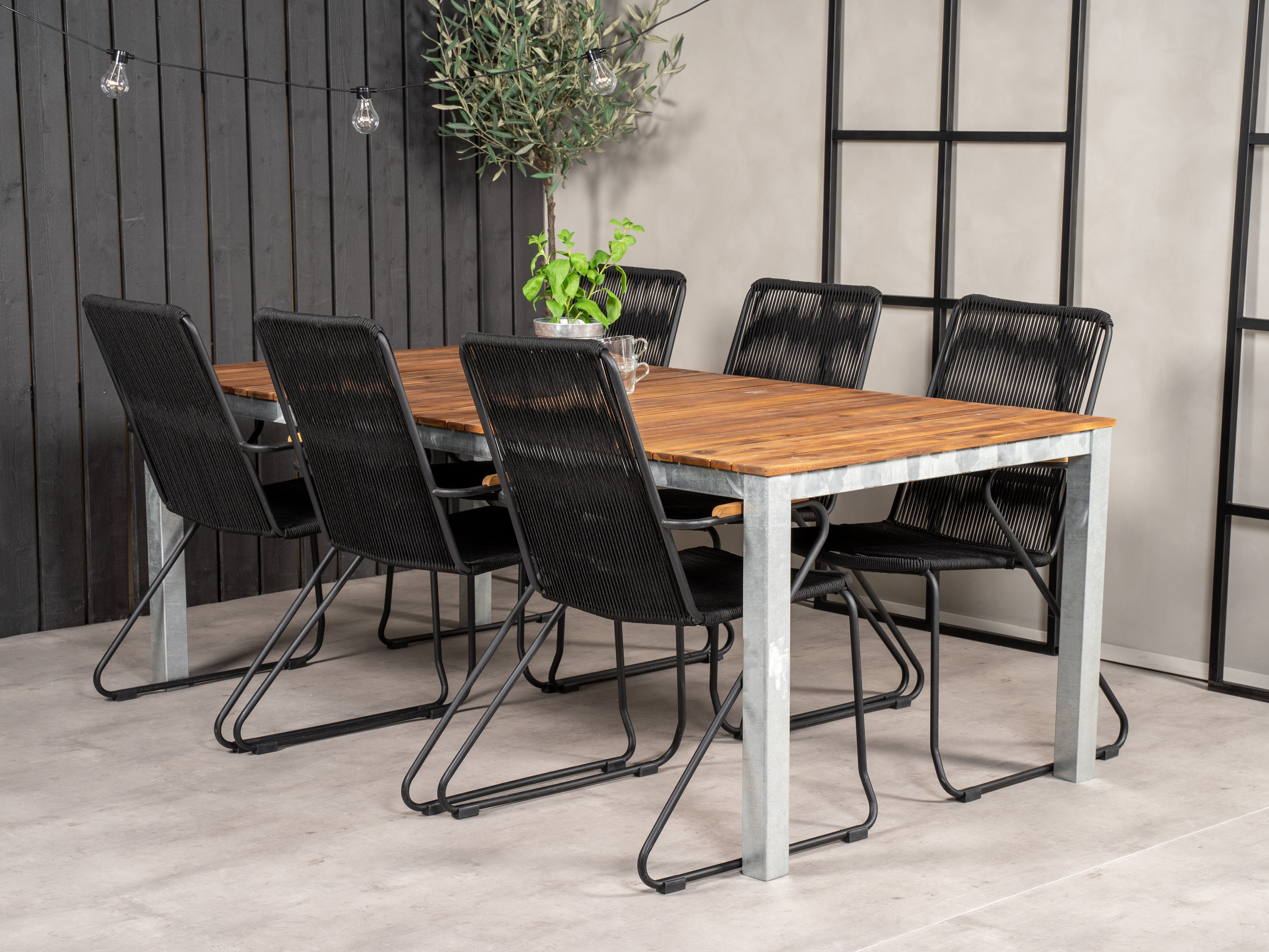 Ensemble table et chaises Dallas 5320 (Noir)