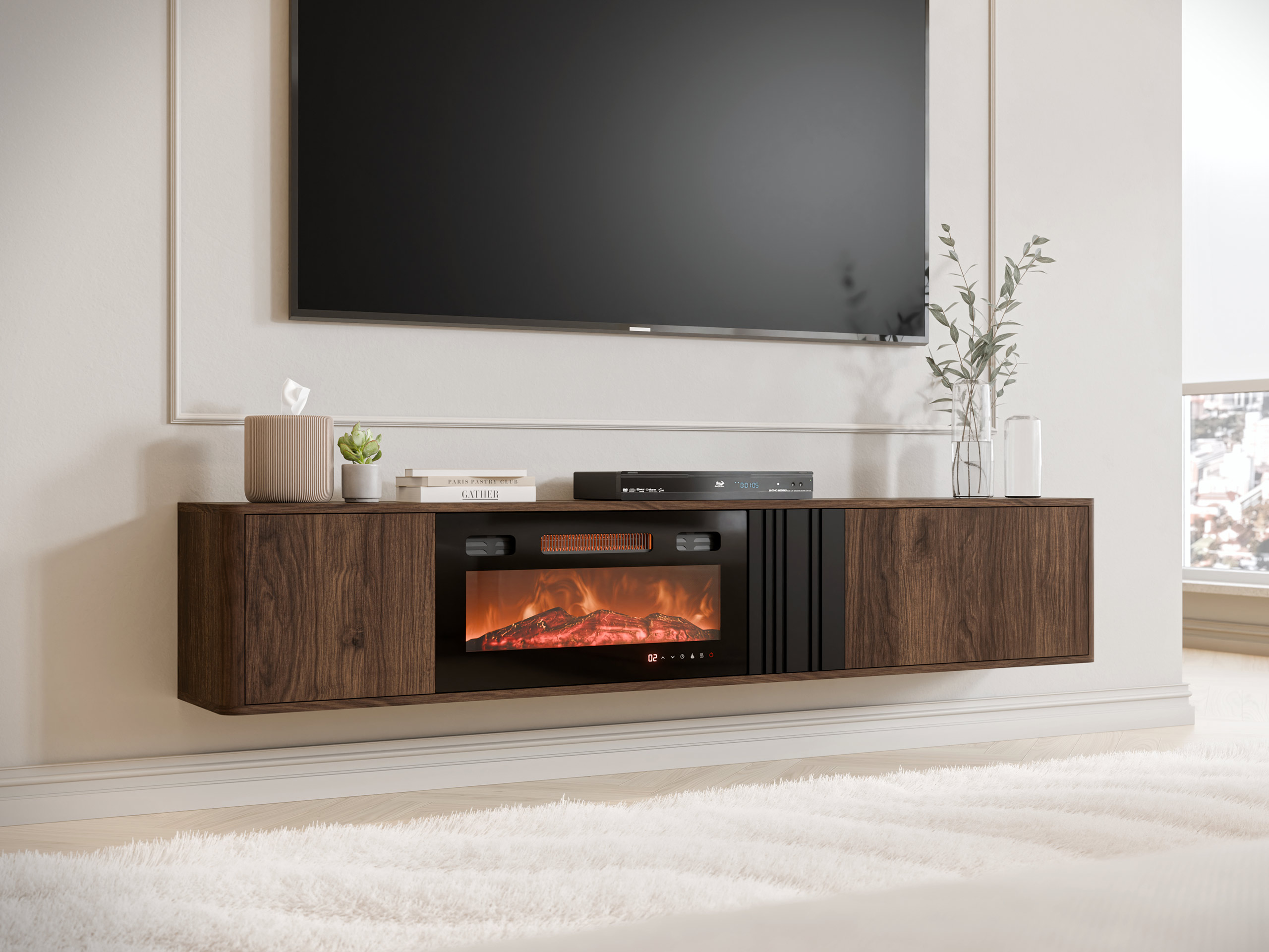 Meuble TV Dormele 119 (Noyer)