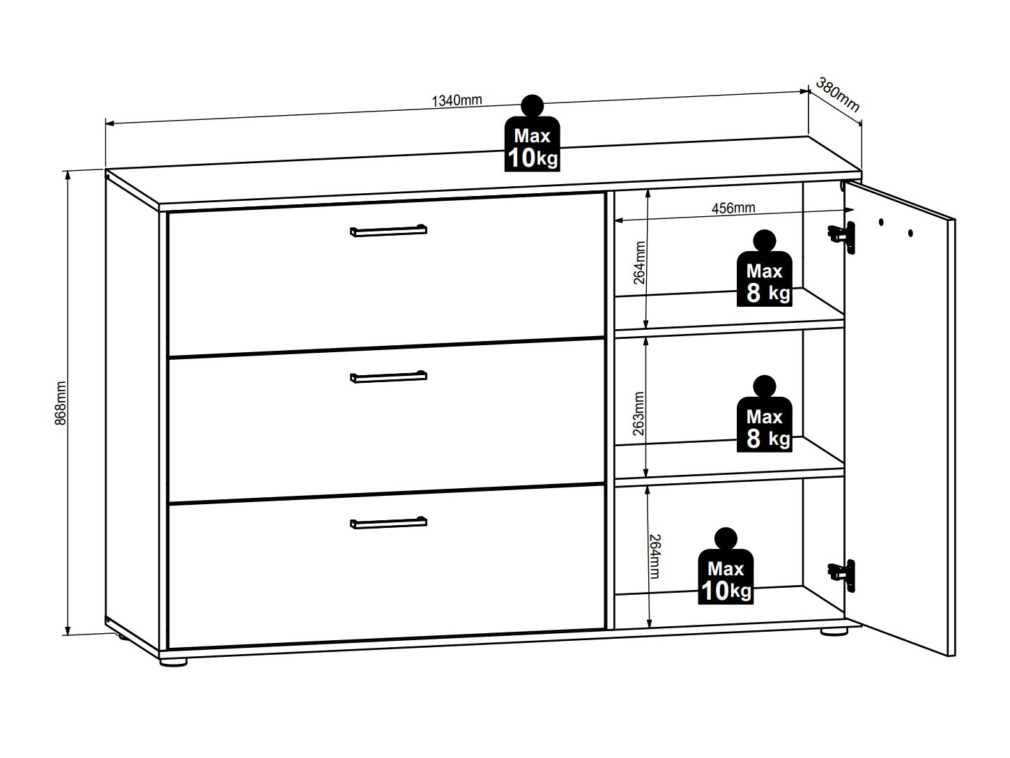 Commode Nudali 105