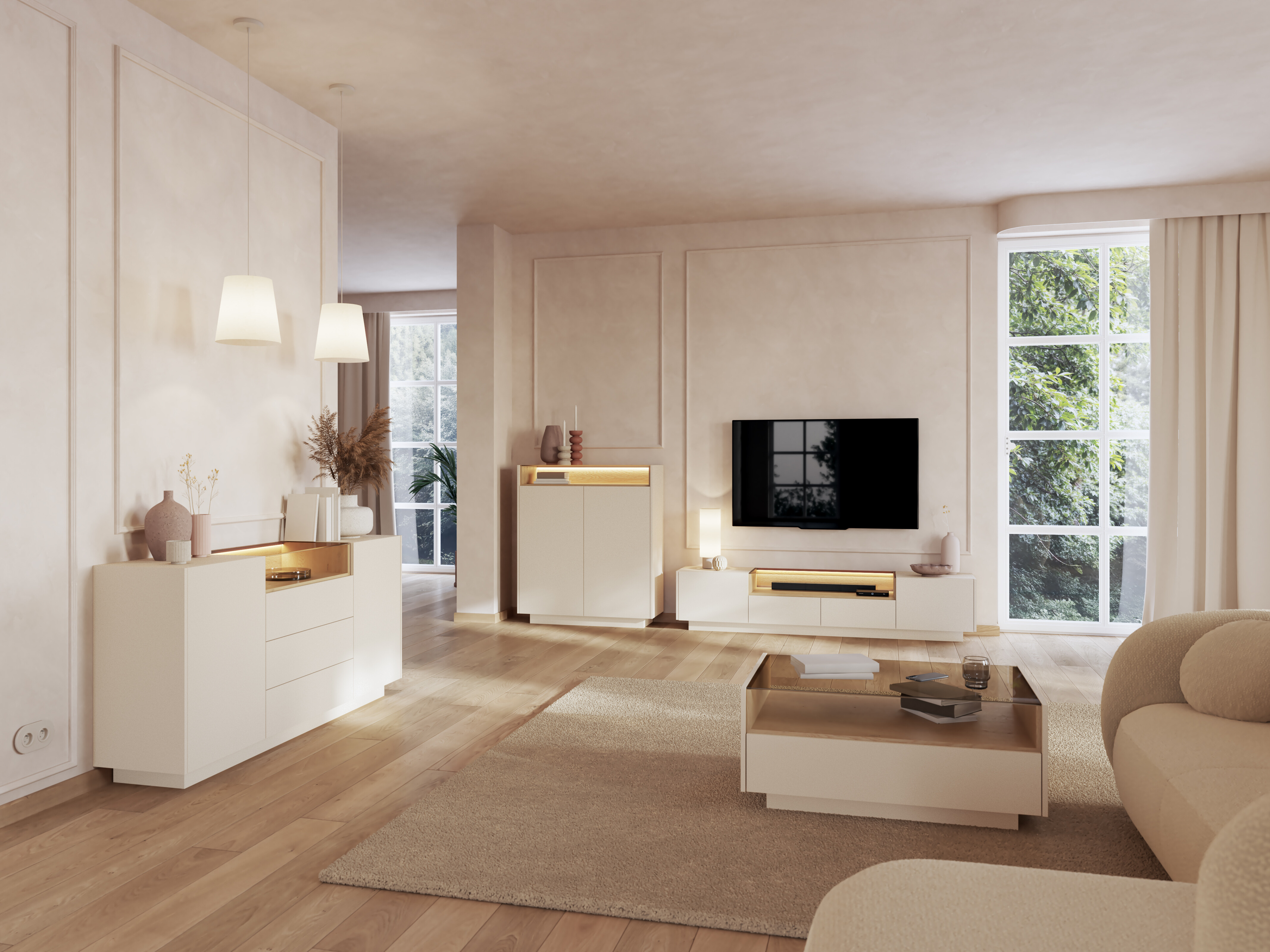 Meuble TV Salmeli 101 (Beige)
