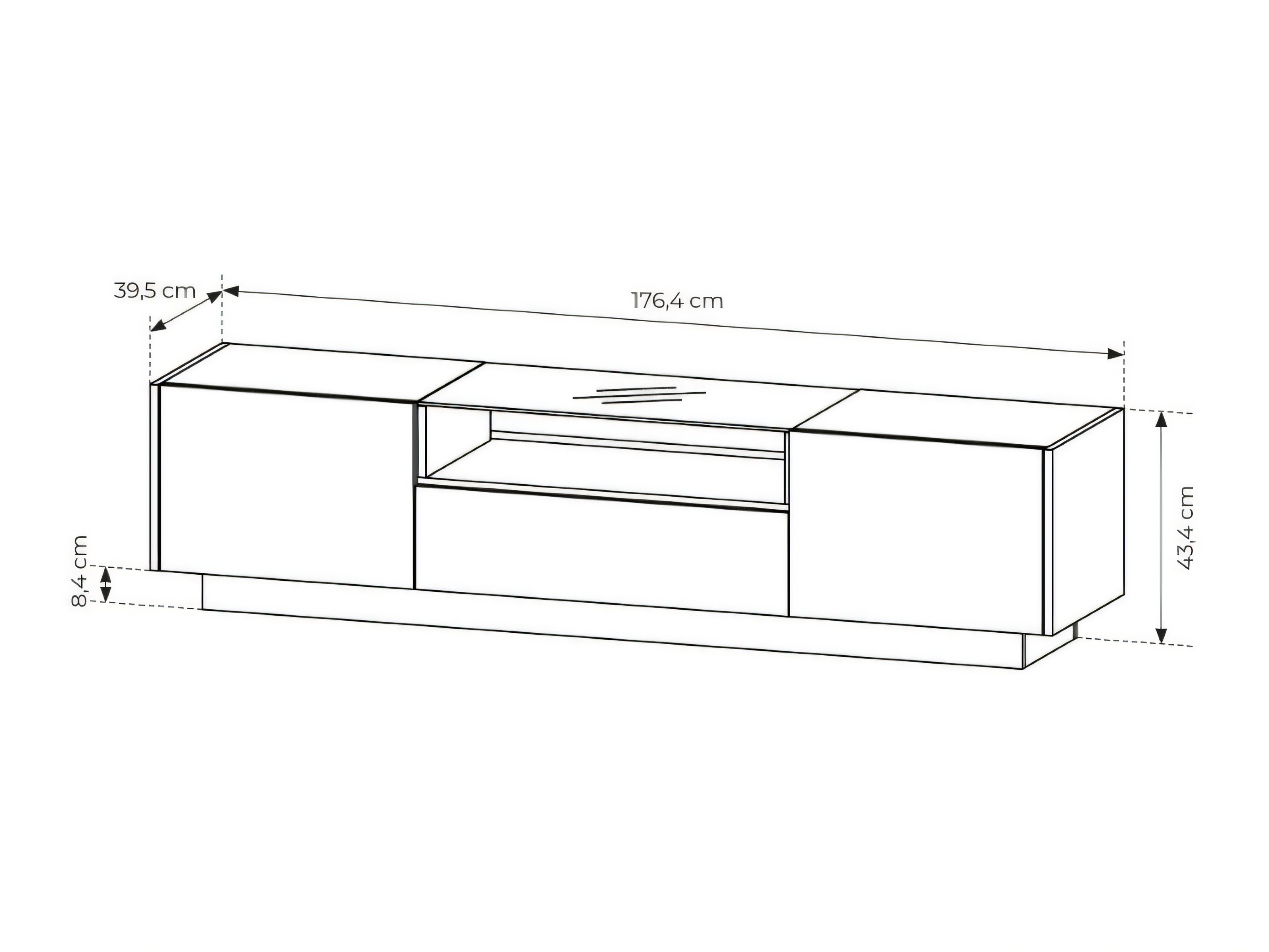 Meuble TV Salmeli 102 (Cappuccino)