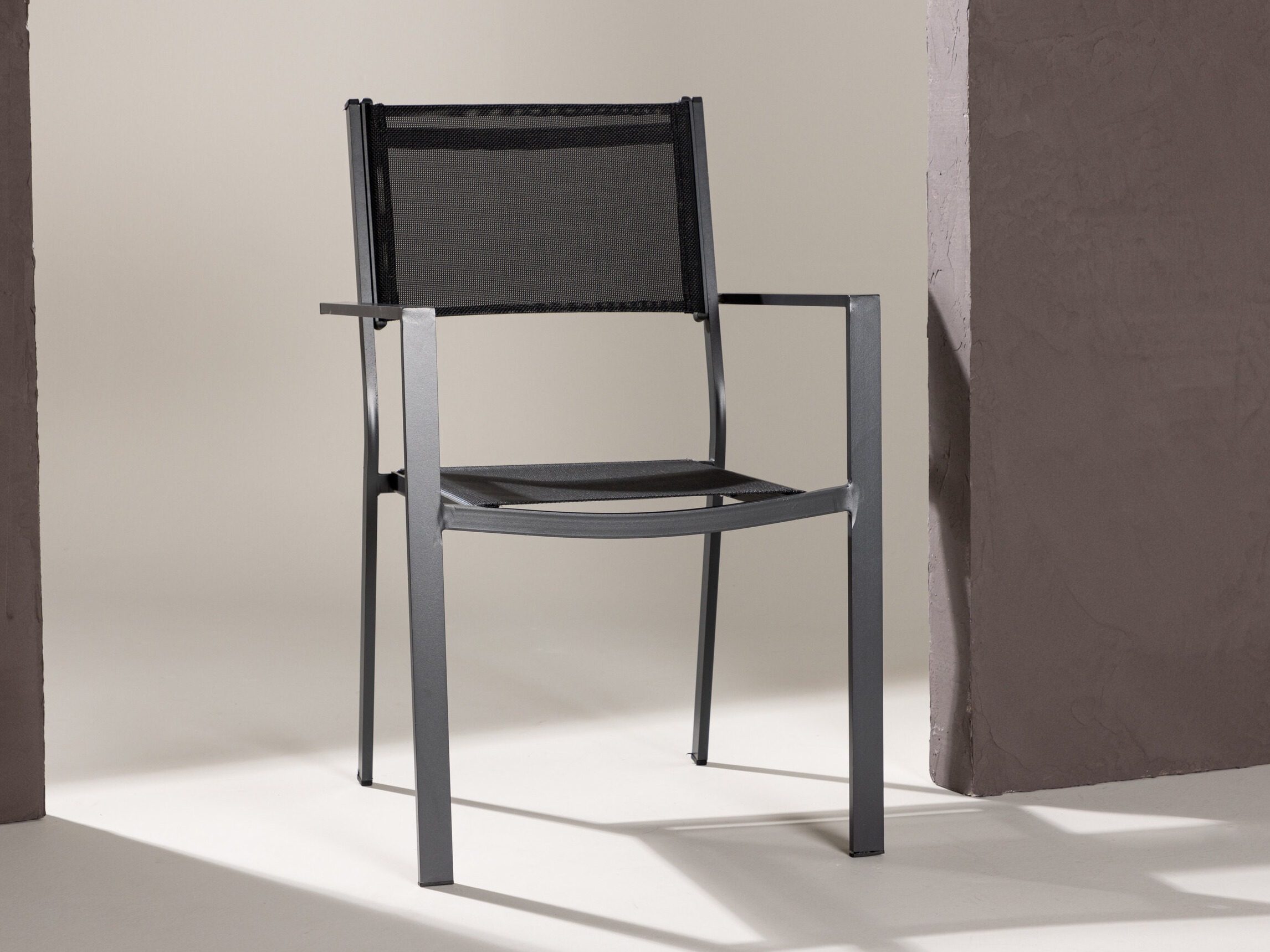 Chaise de jardin Dallas 746 (Noir + Gris clair)