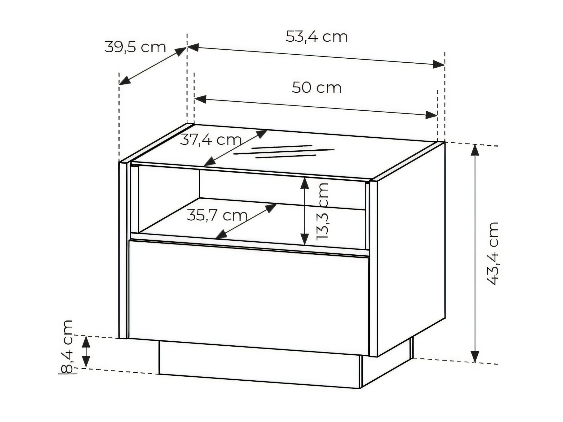 Table de chevet Salmeli 104 (Cappuccino)
