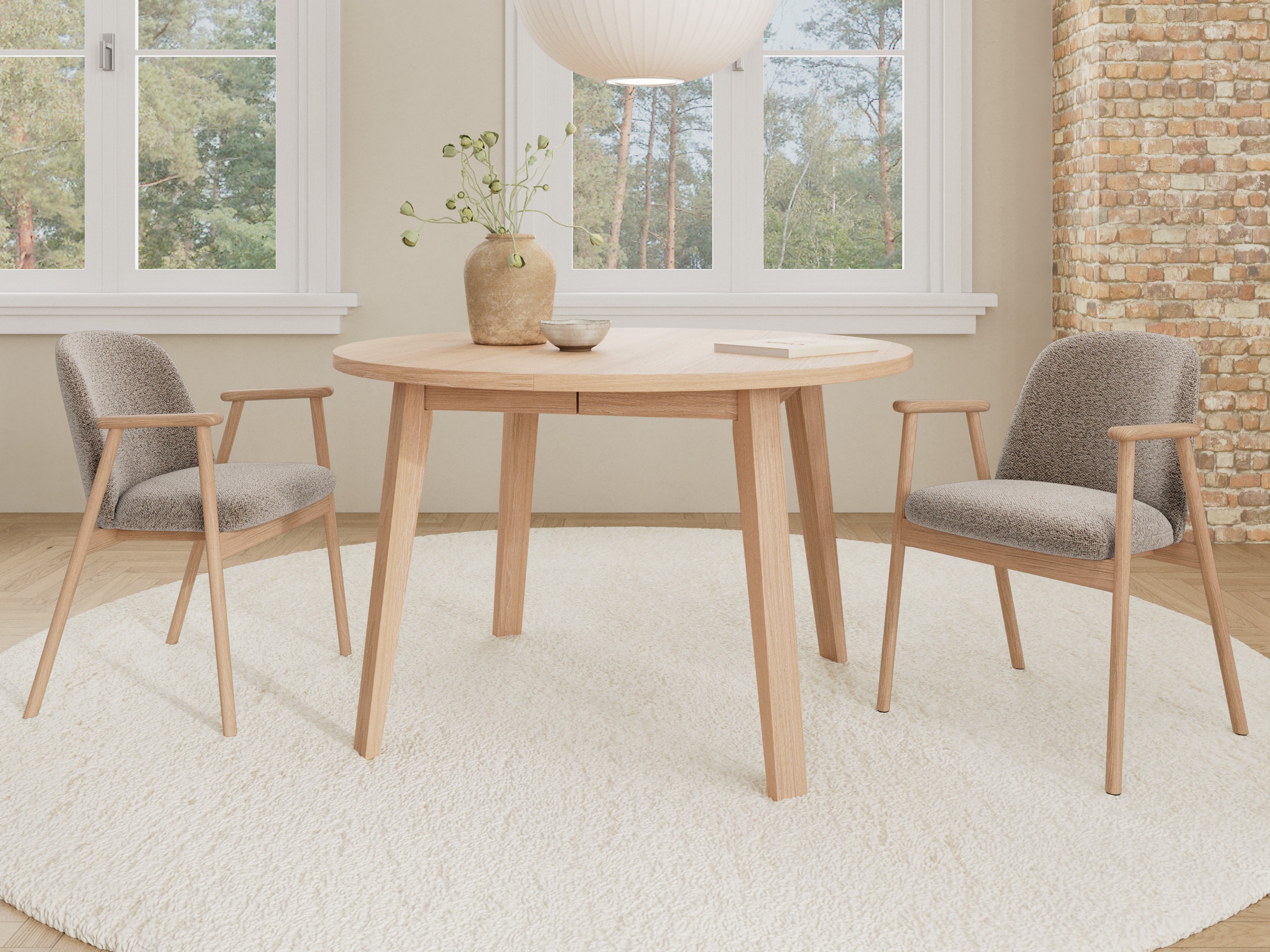 Chaise Norsica 890 (Beige + Clair bois)