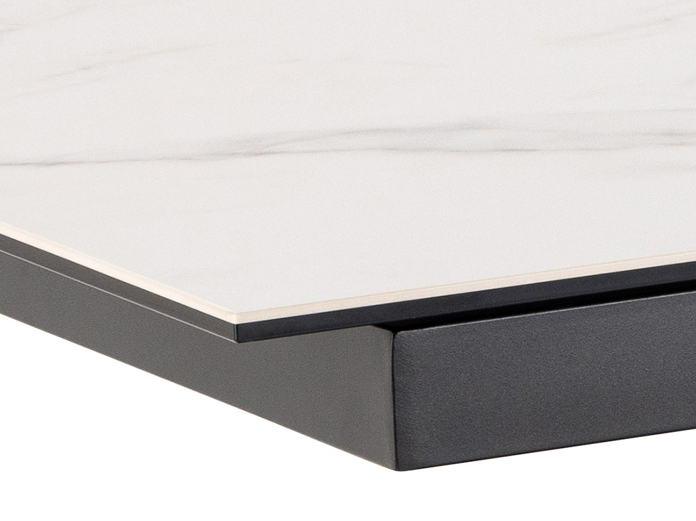Table Norsica 685 (Marbre blanc + Noir)
