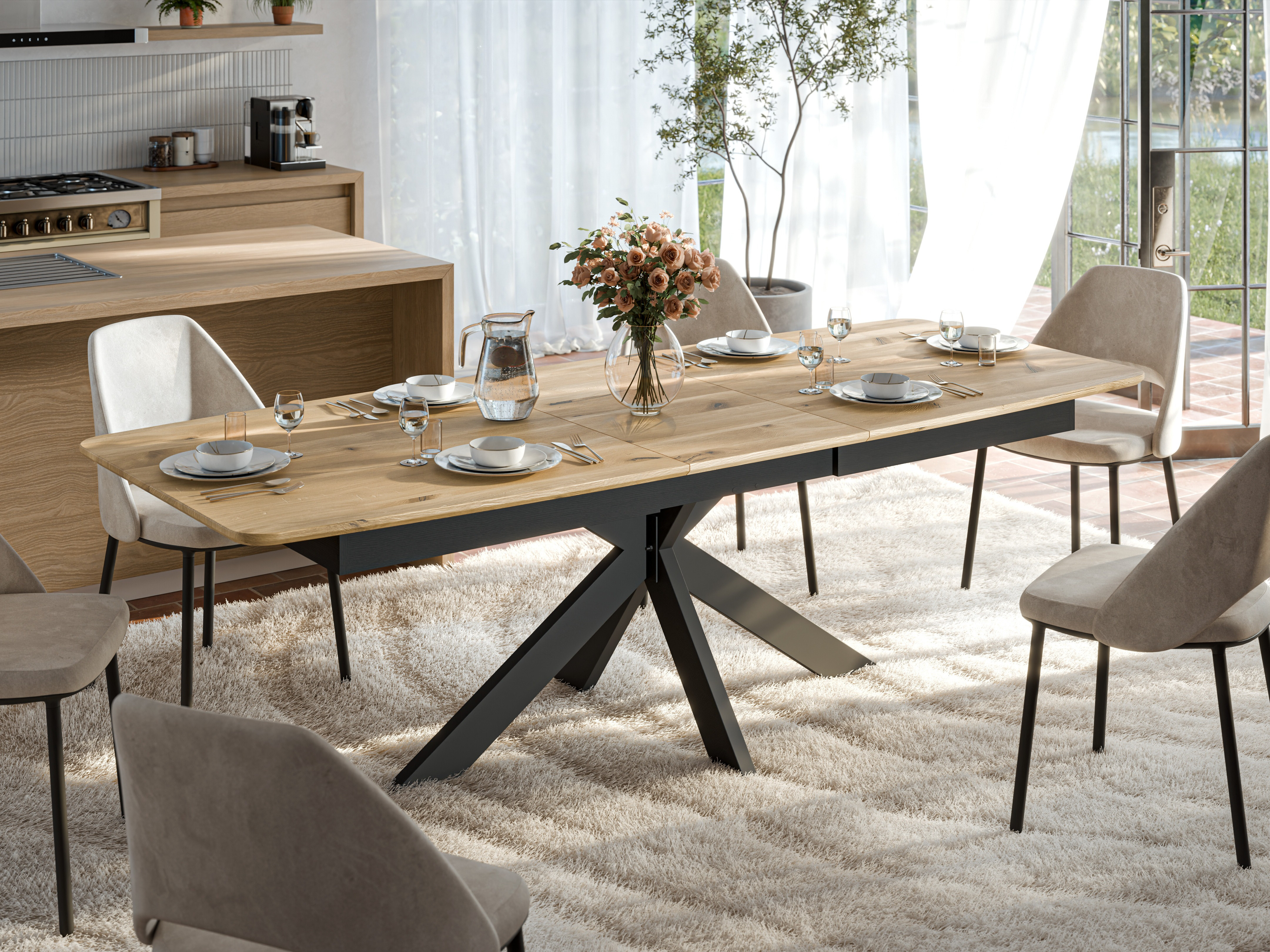 Table Ogden 176 (Chêne clair)