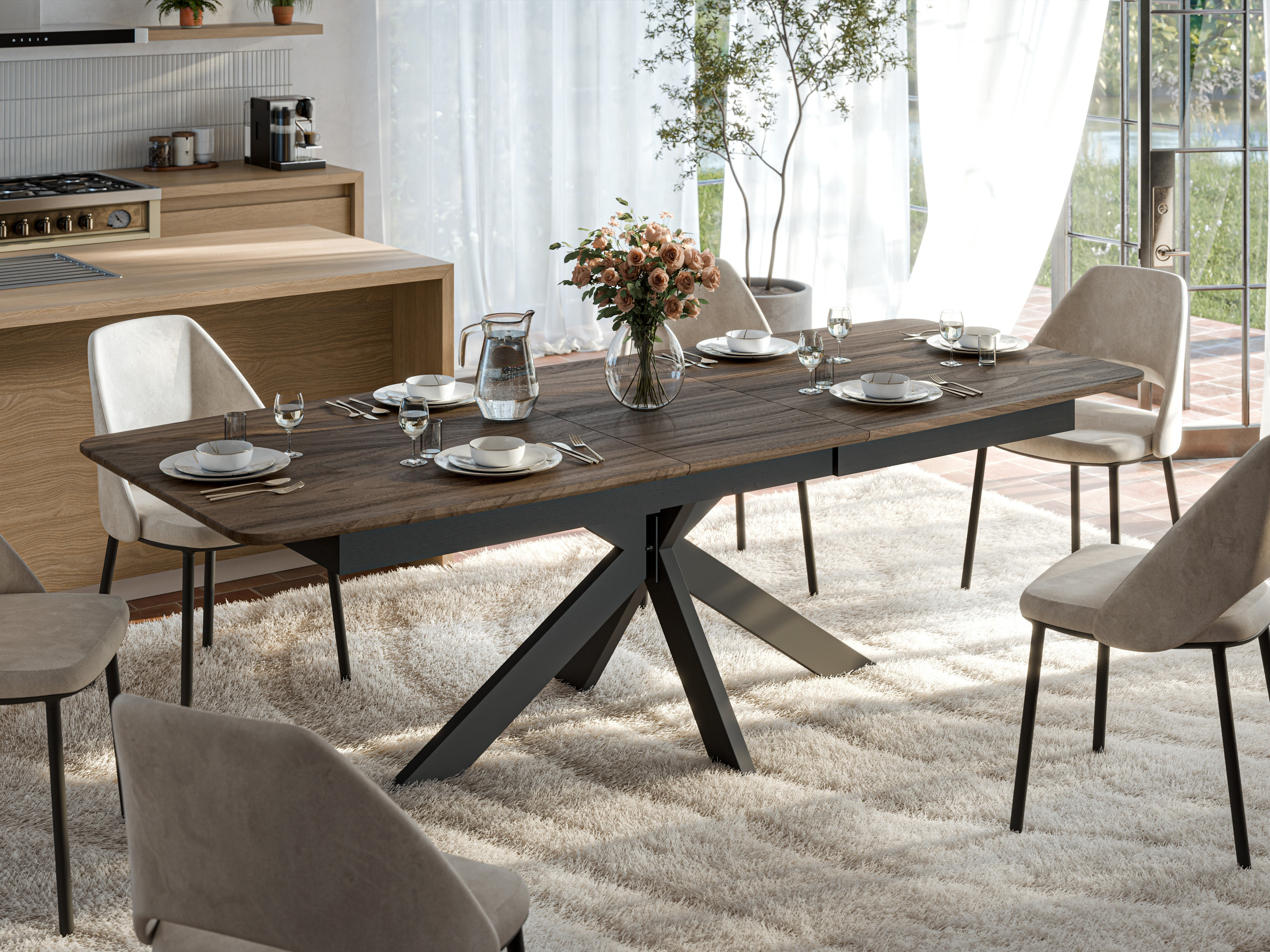 Table Ogden 176 (Noyer)