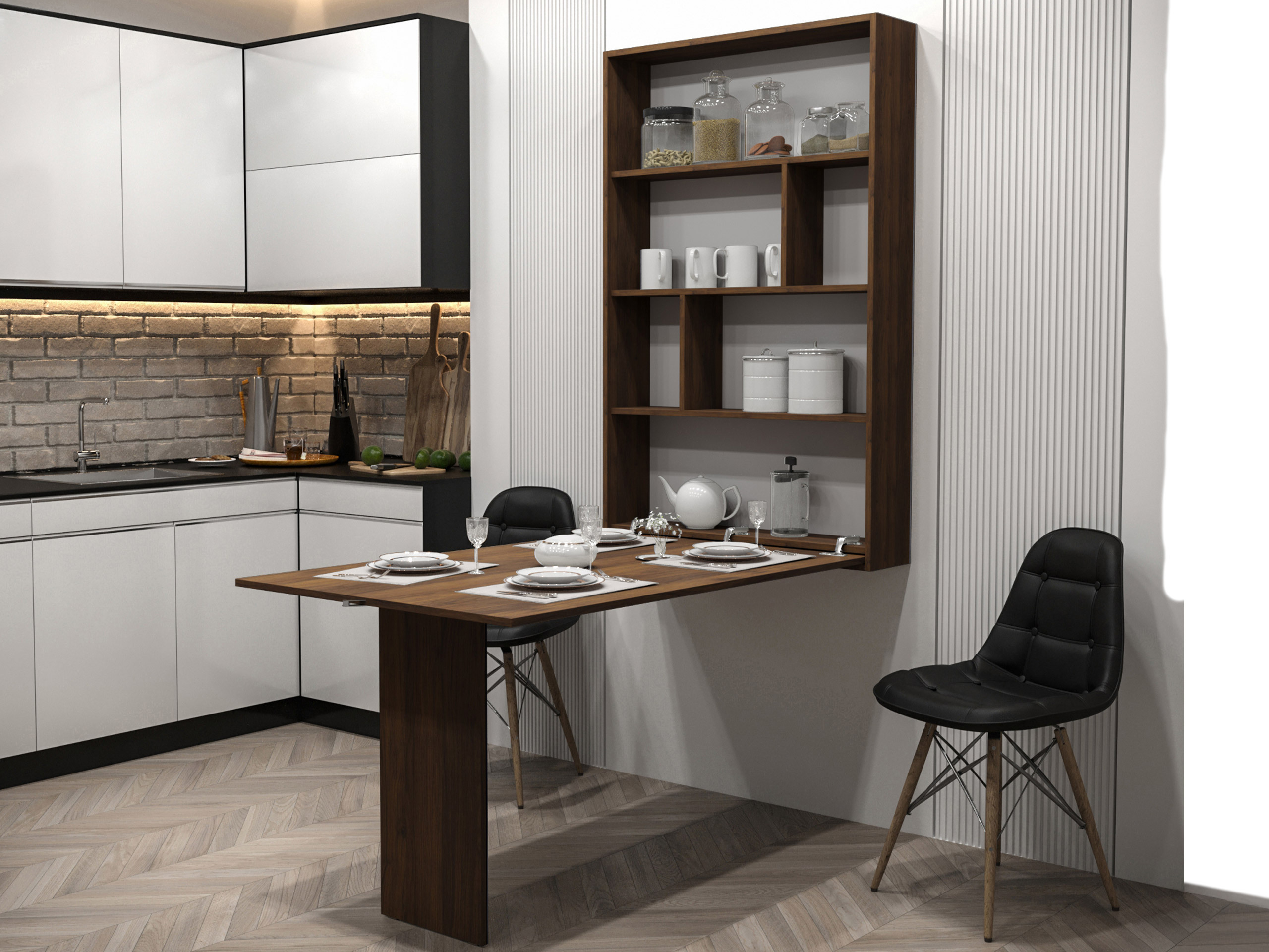 Table pliante Pinis III (Noyer)
