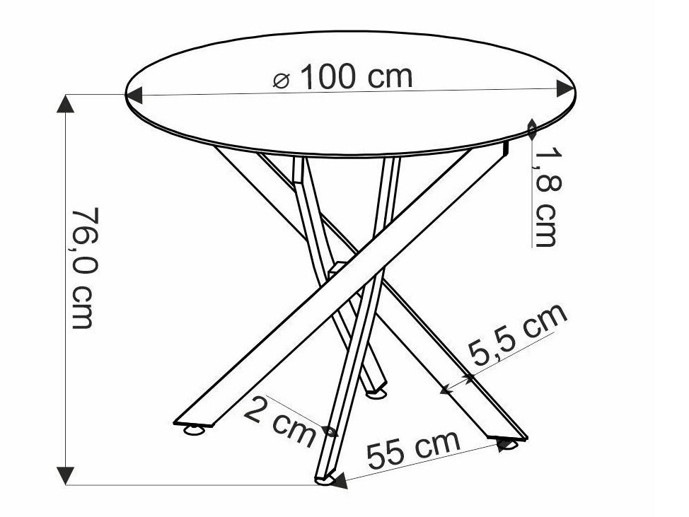 Table Houston 1788 (Cachemire)