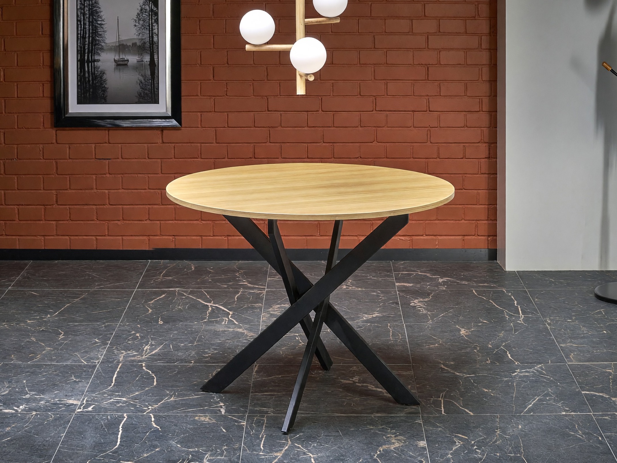 Table Houston 1788 (Chêne doré + Noir)