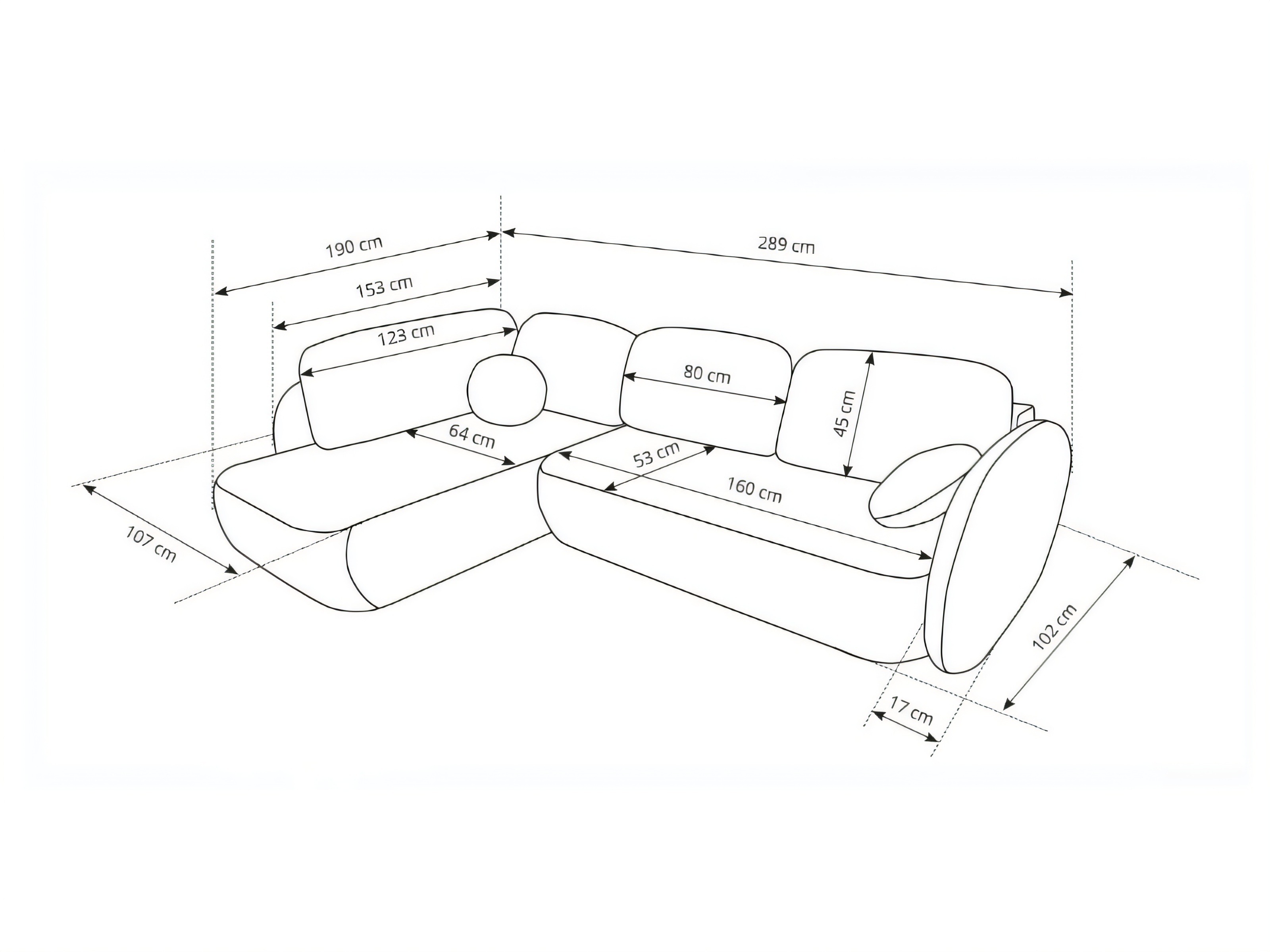 Canapé d'angle Kingston 208 (Egon 22)