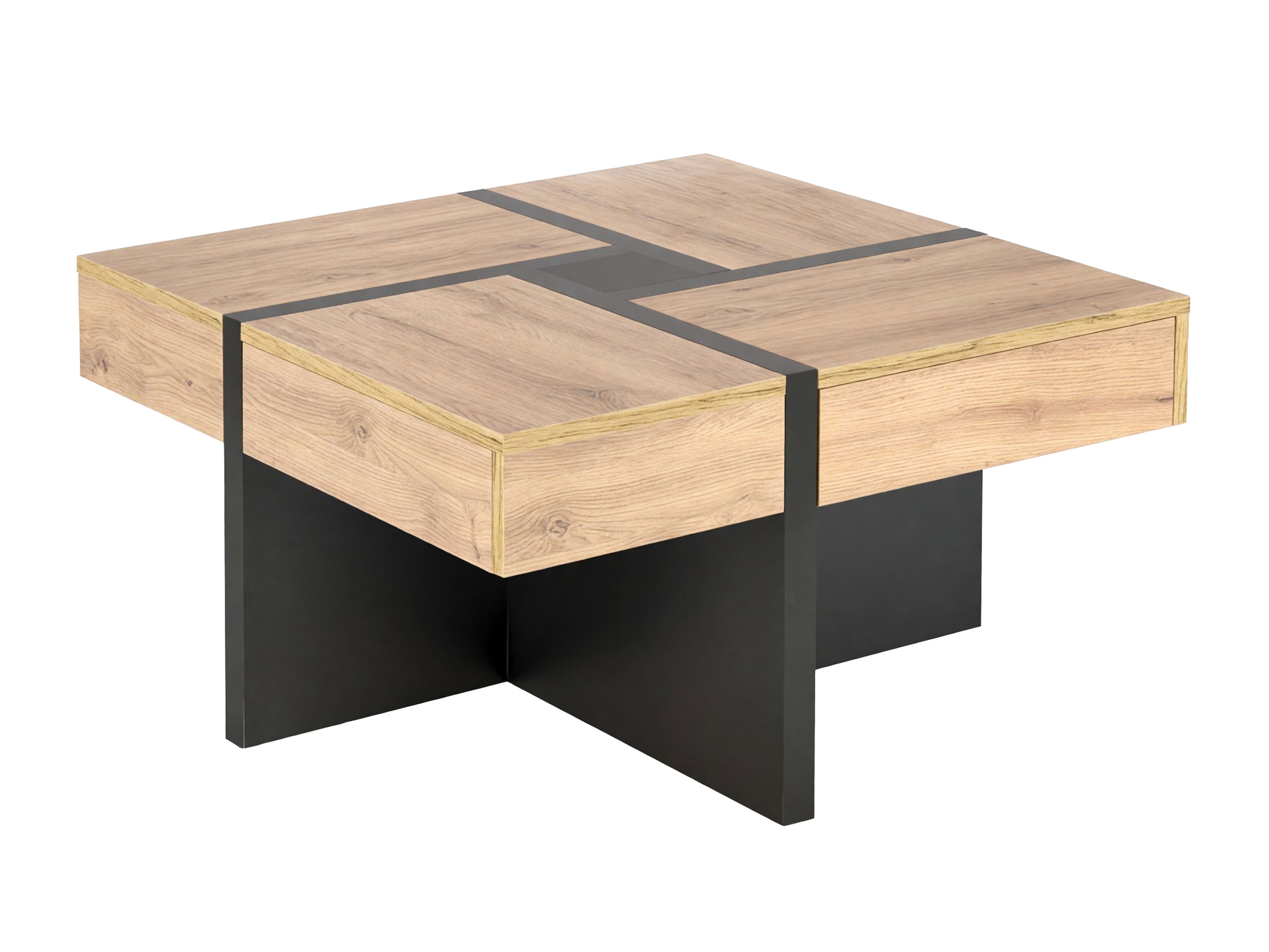 Table basse Houston 1698 (Craft chêne + Noir)