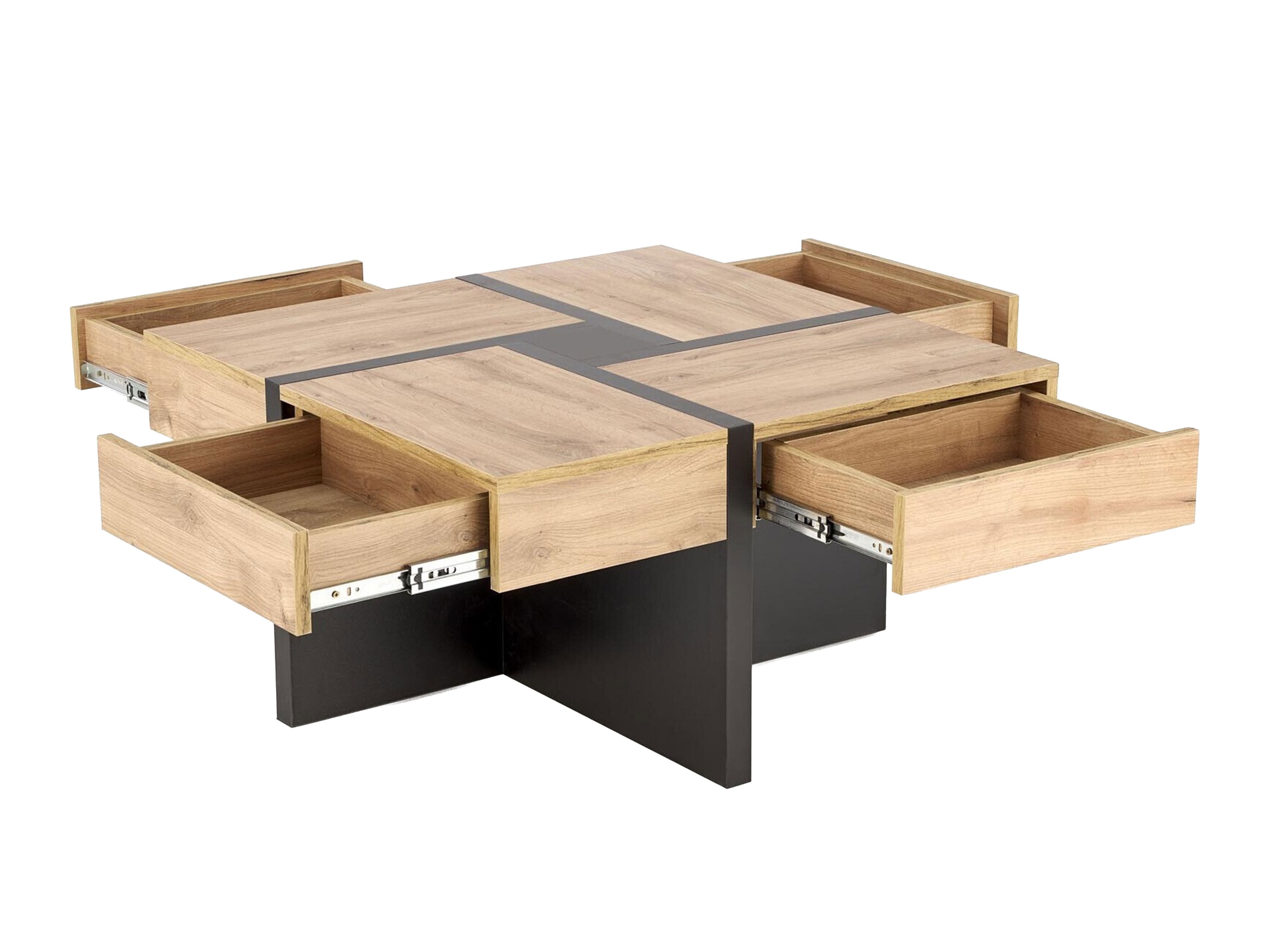 Table basse Houston 1698 (Craft chêne + Noir)