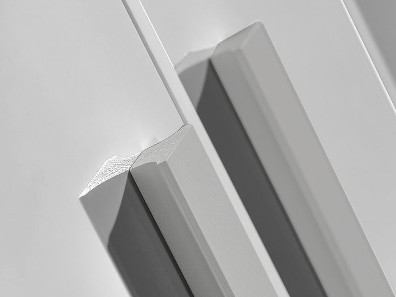 Bureau Merevari 100 (Blanc + Blanc brillant + Gris)