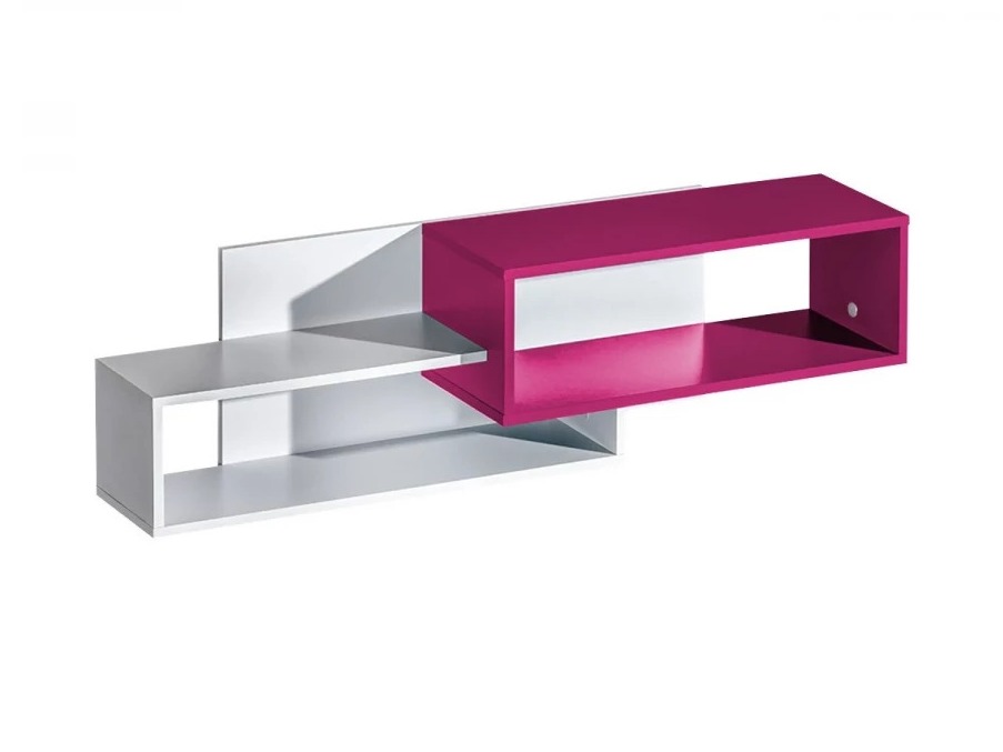 Chambre enfant complète Sorviru 106 (Blanc + Rose)