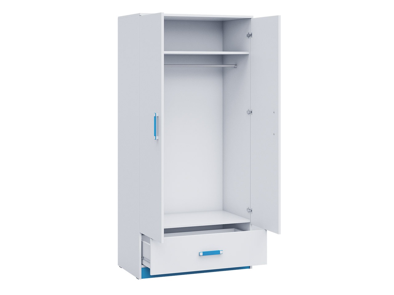 Chambre enfant complète Sorviru 107 (Blanc + Rose)