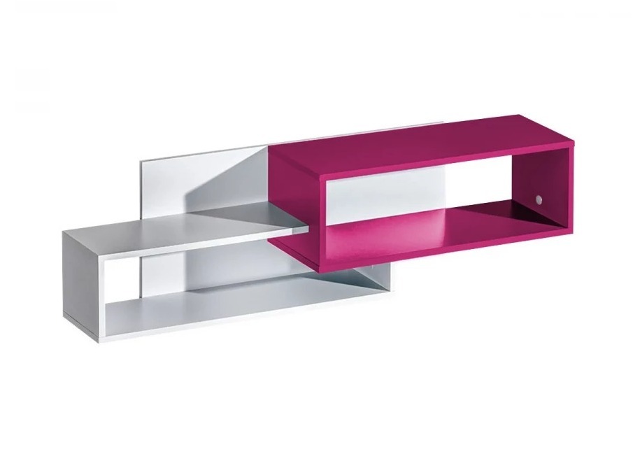 Chambre enfant complète Sorviru 107 (Blanc + Rose)