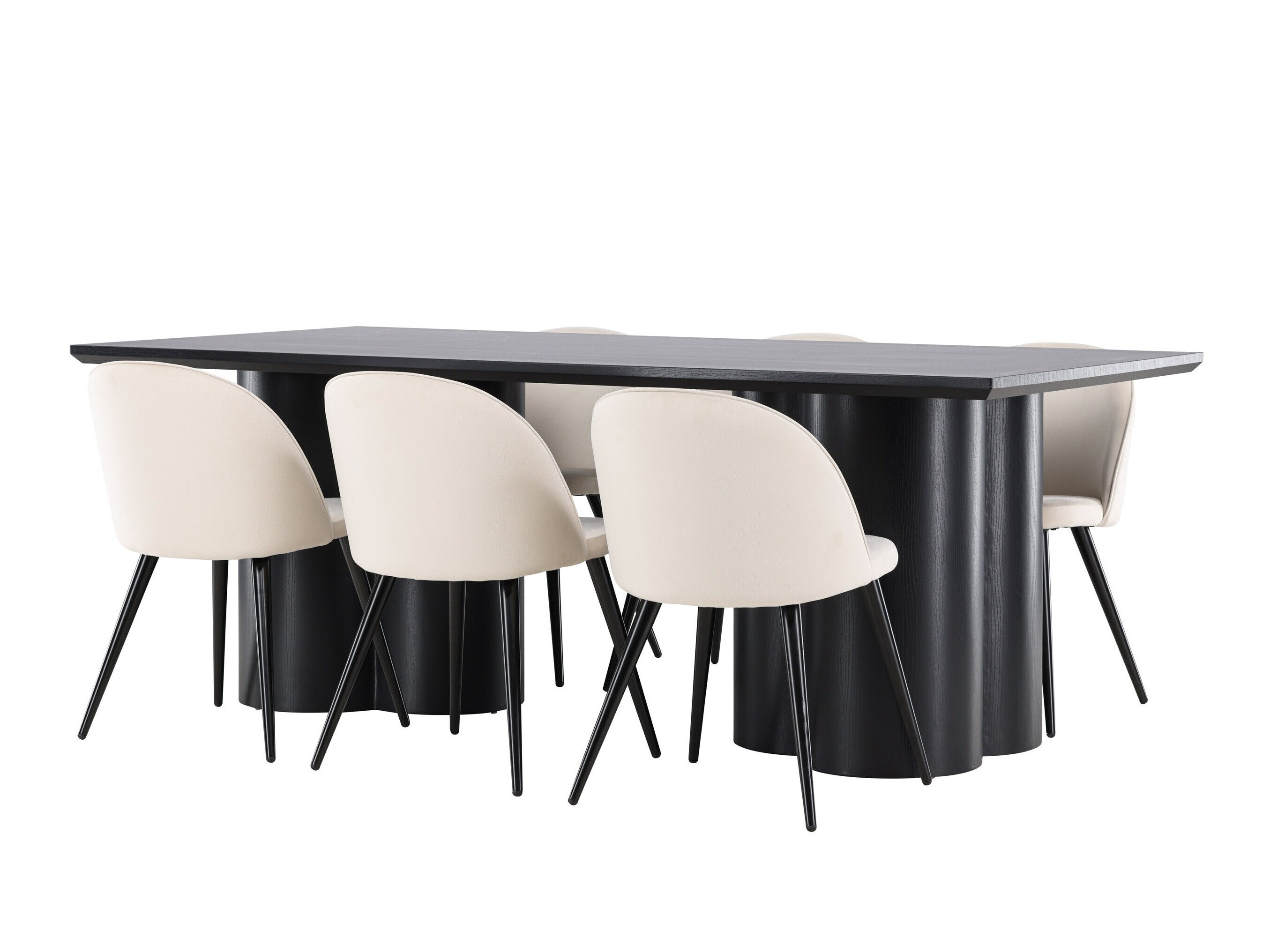 Salle à manger complète Dallas 5330 (Noir)