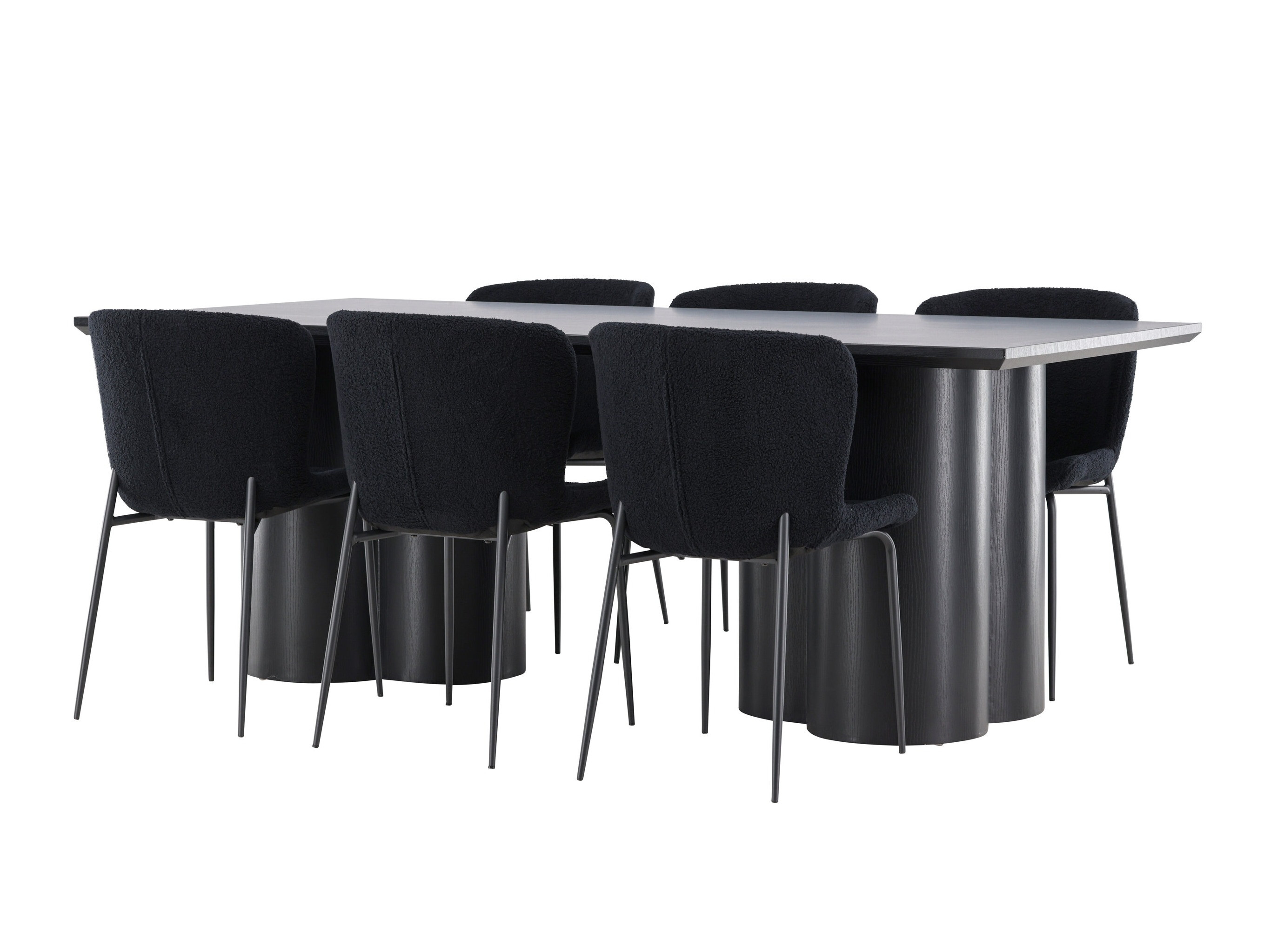 Salle à manger complète Dallas 5343 (Noir)
