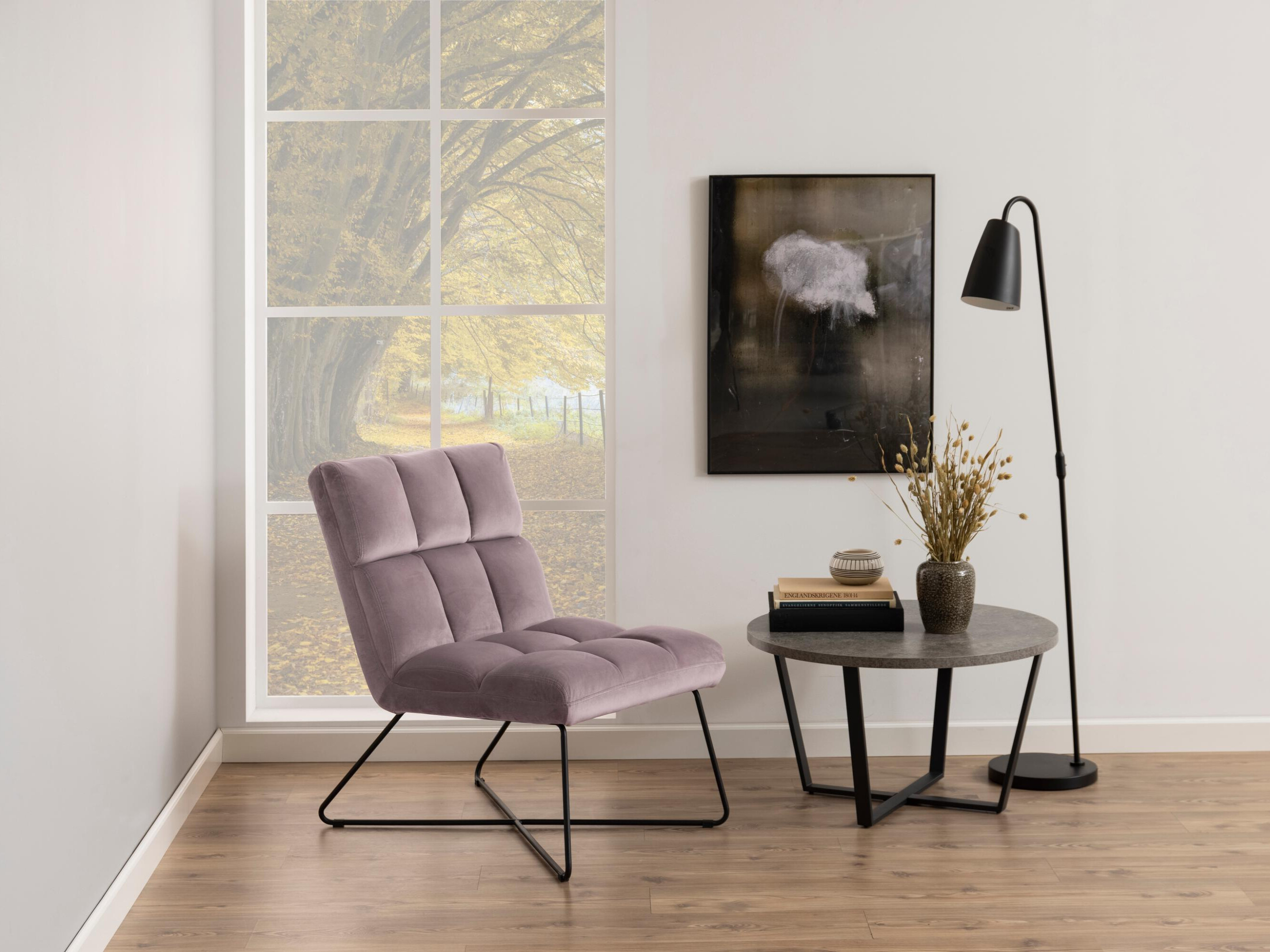 Fauteuil Norsica 370 (Rose Dusty + Noir)