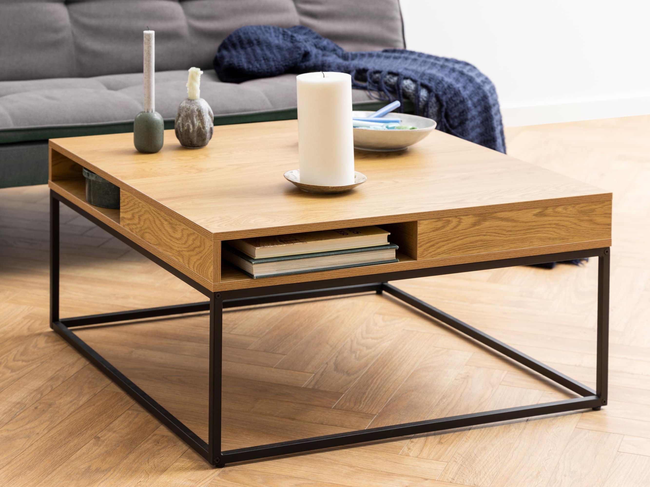 Table basse Norsica 477 (Chêne sauvage + Noir)