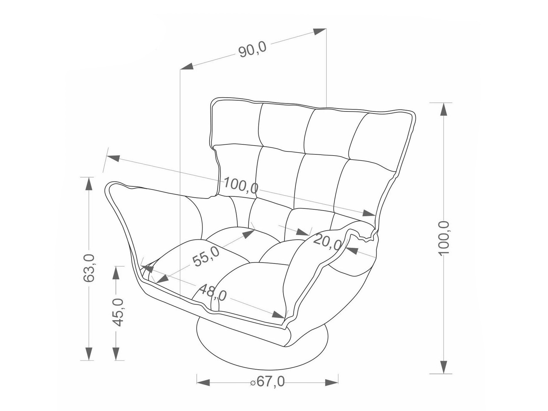 Fauteuil Houston 2149 (Cremona 96)