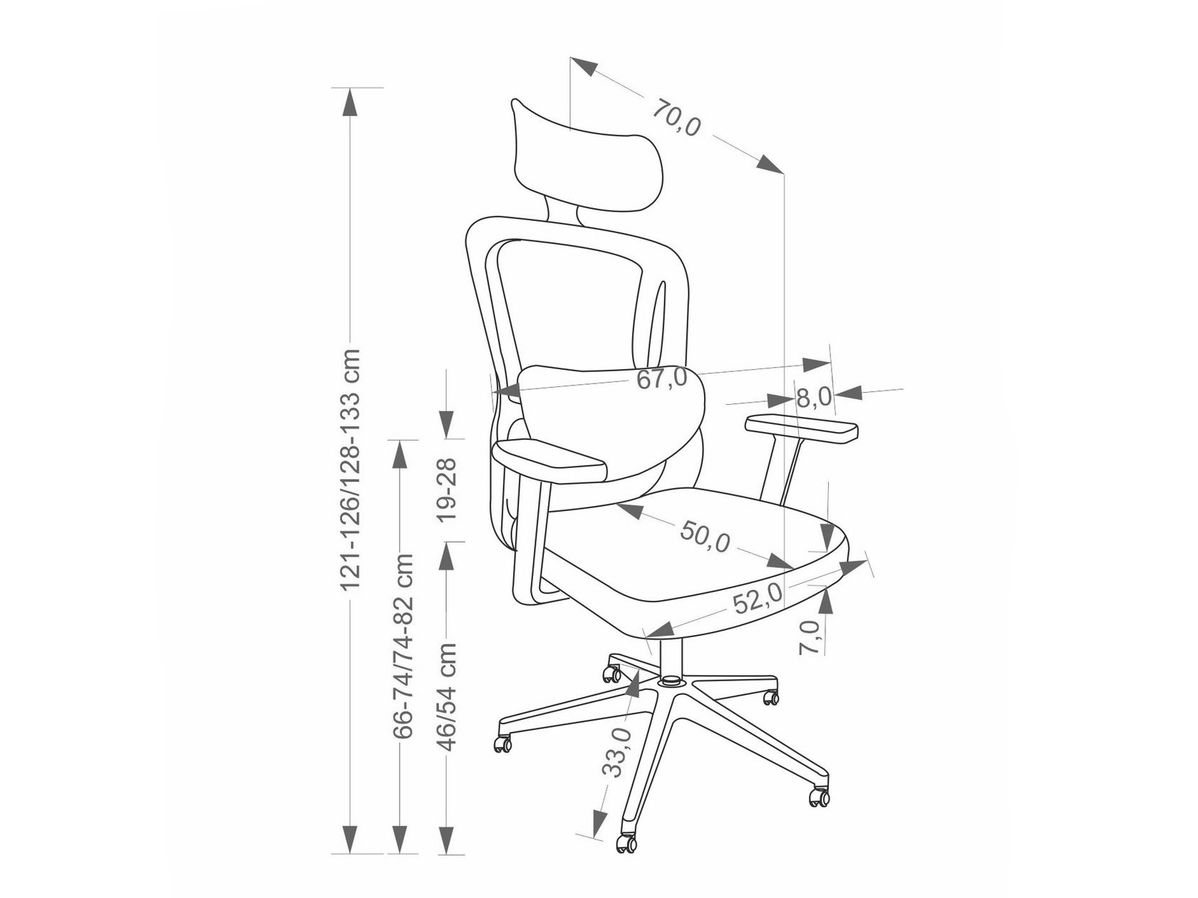 Chaise de bureau Houston 2158