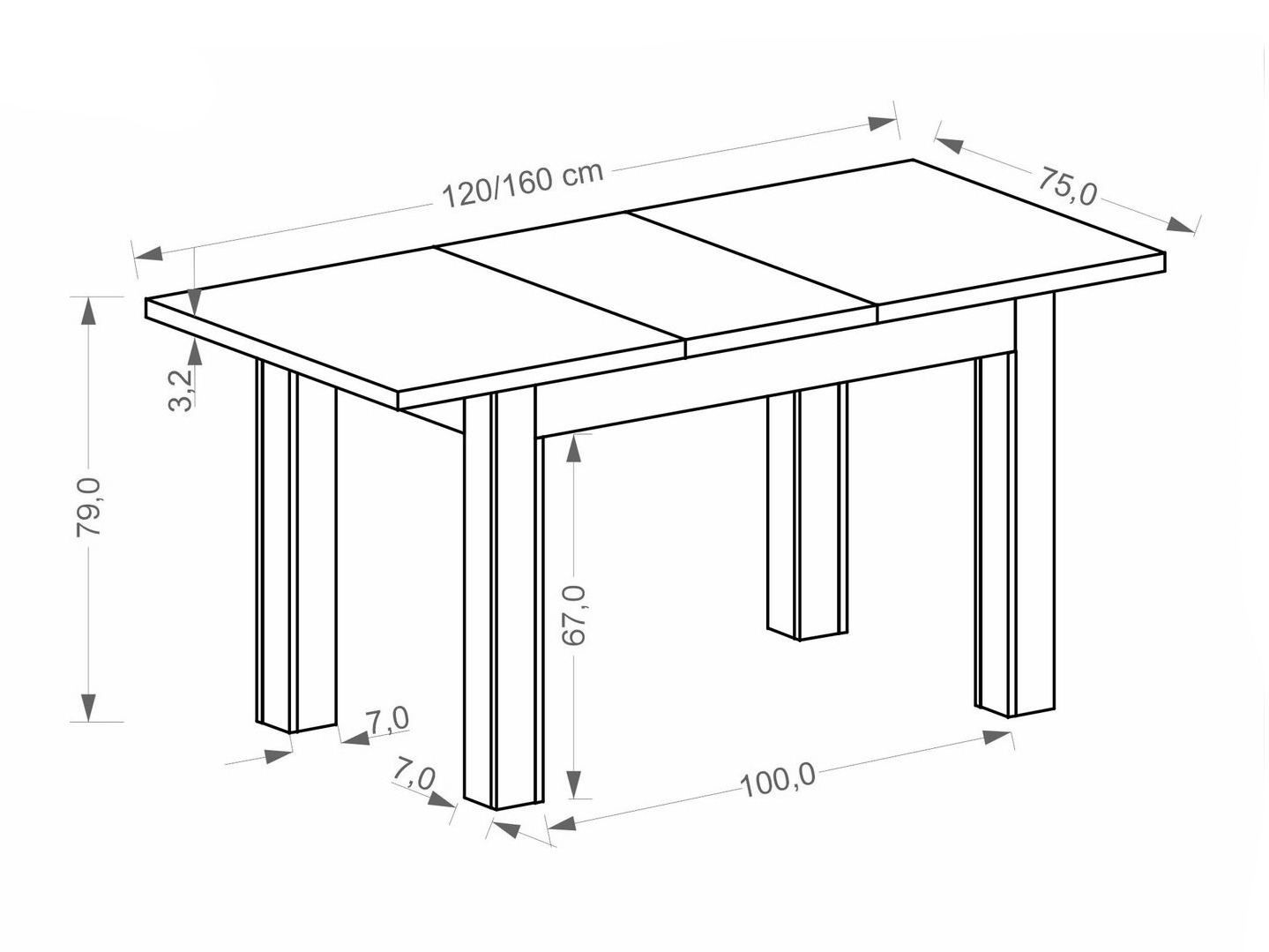 Table Houston 2165 (Chêne Artisan + Noir)