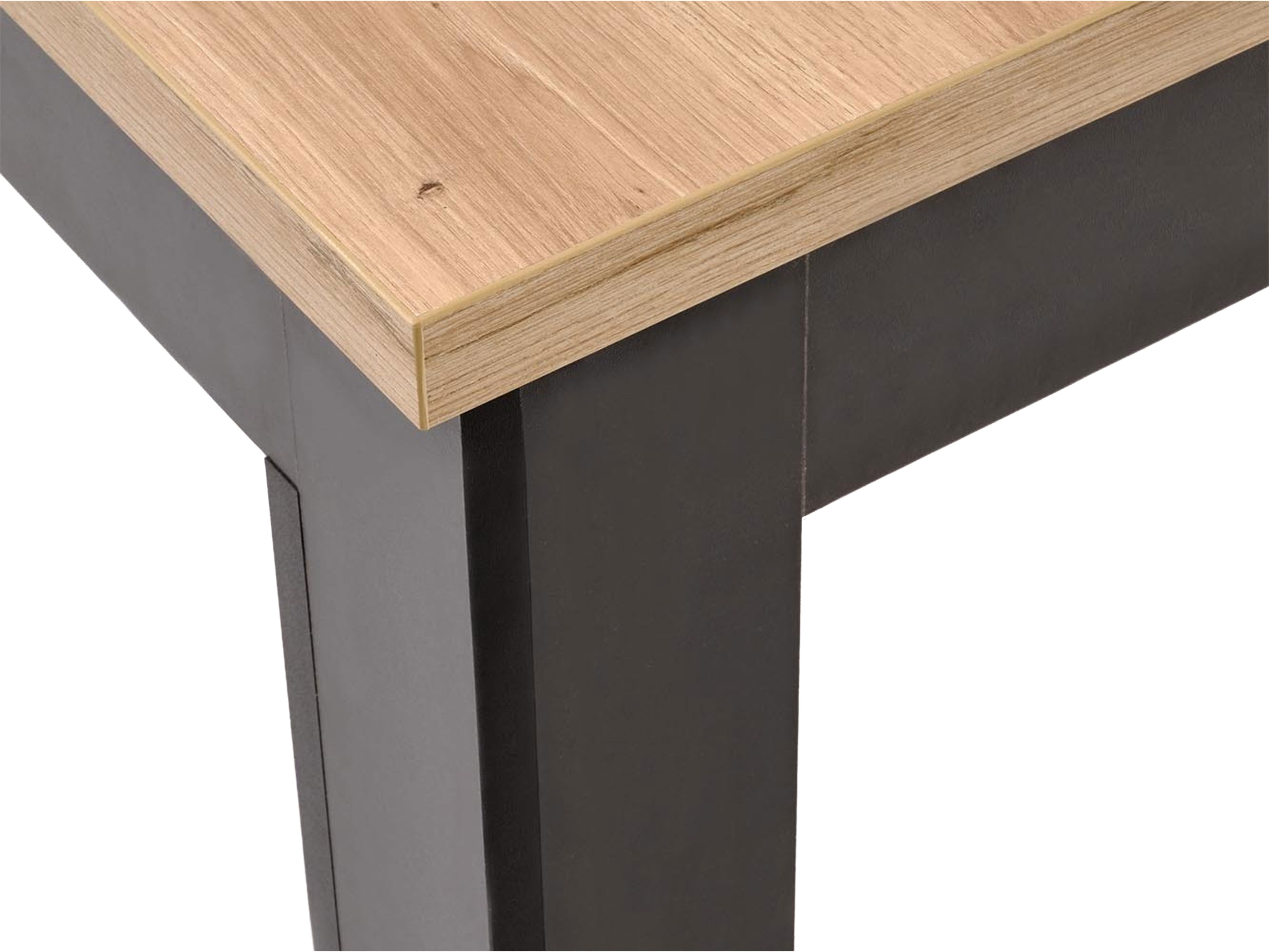 Table Houston 2165 (Chêne Artisan + Noir)