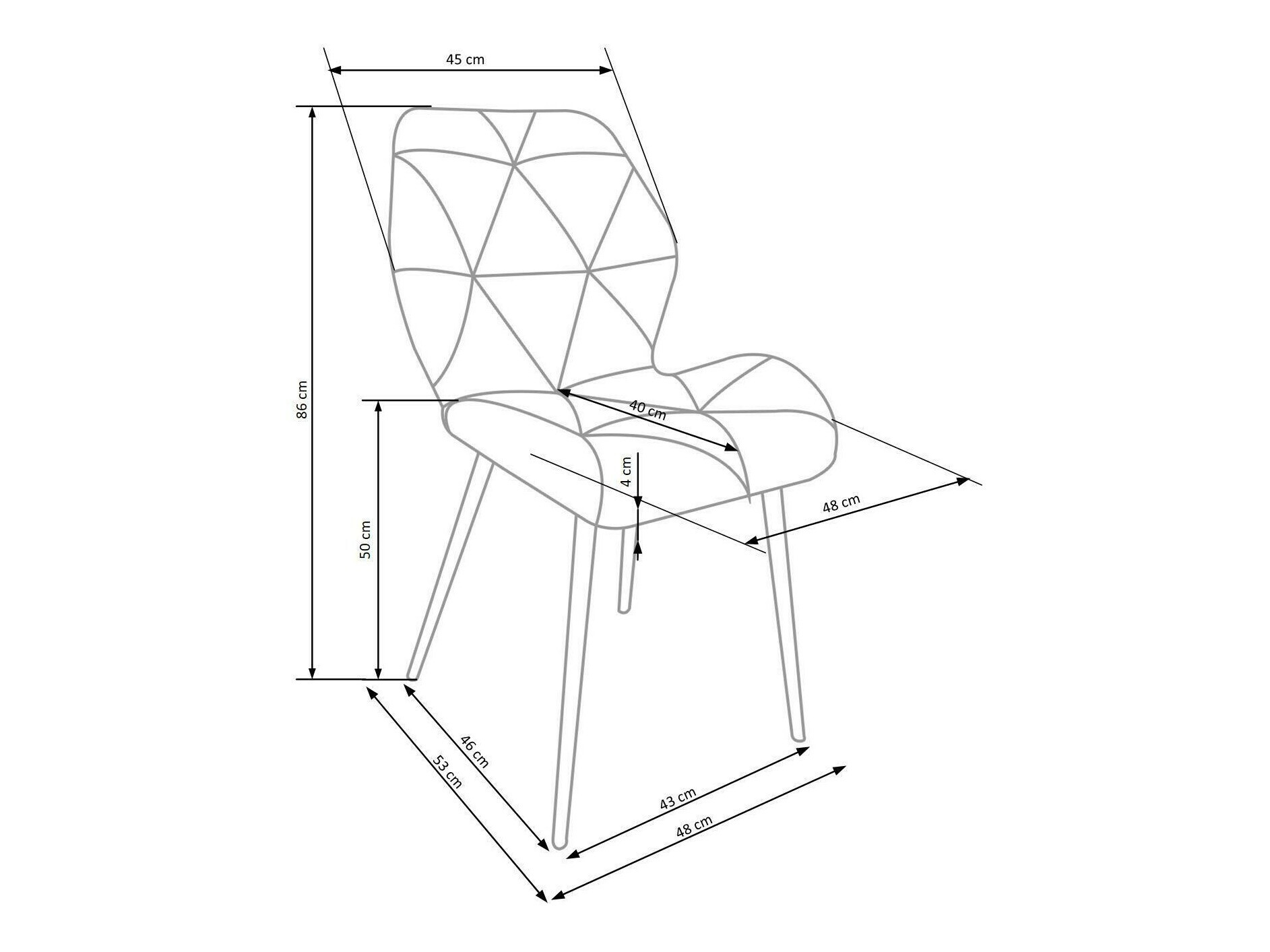 Chaise Houston 1234 (Noir)