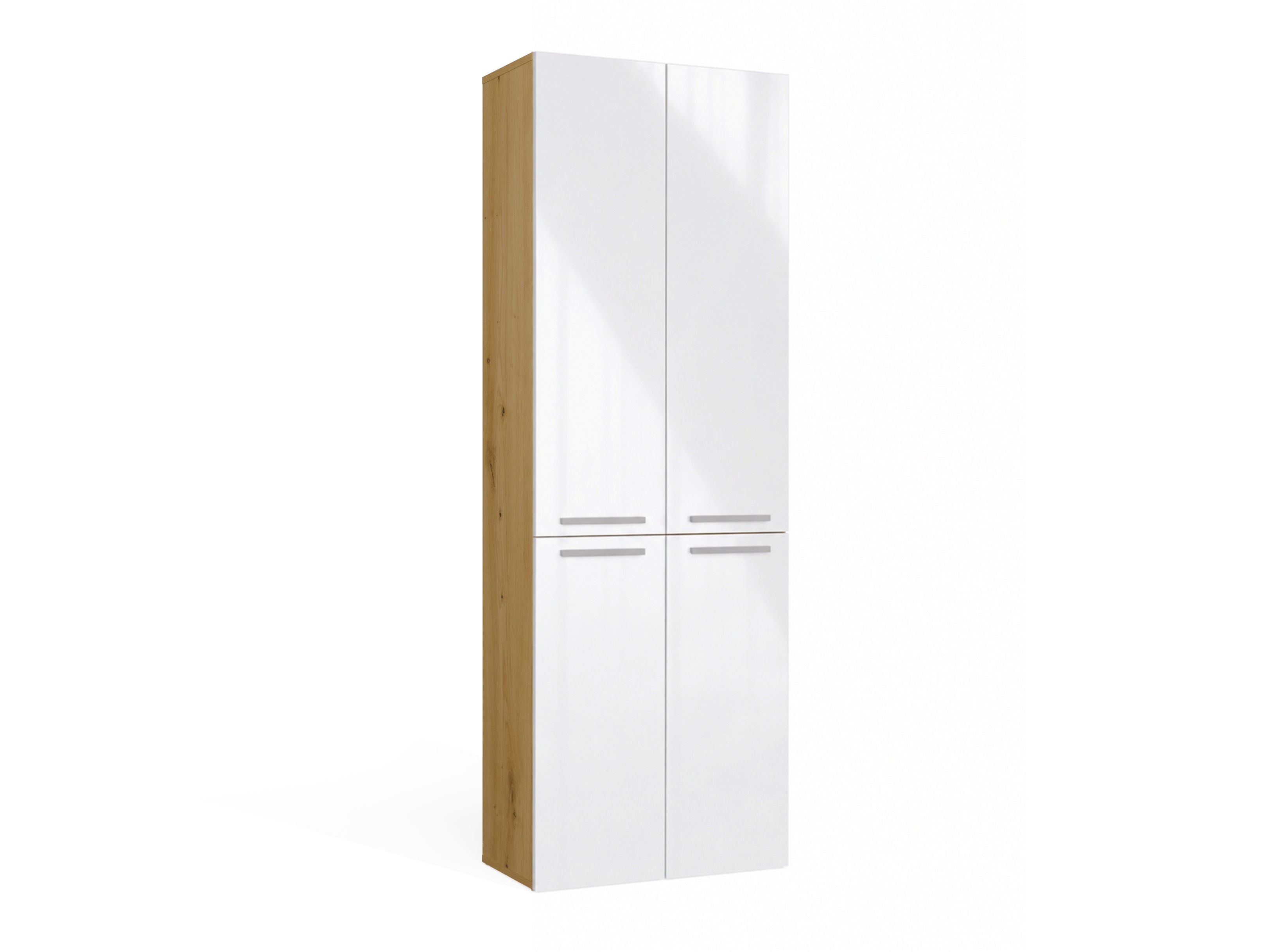 Armoire de bain indépendante Nolmaru 100 (Chêne Artisan + Blanc brillant)