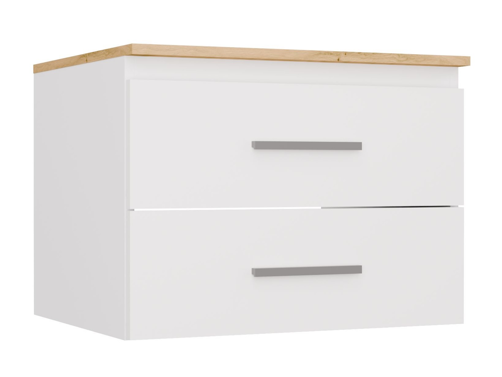 Armoire de salle de bains murale pour lavabo Nolmaru 112 (Blanc + Chêne Artisan)