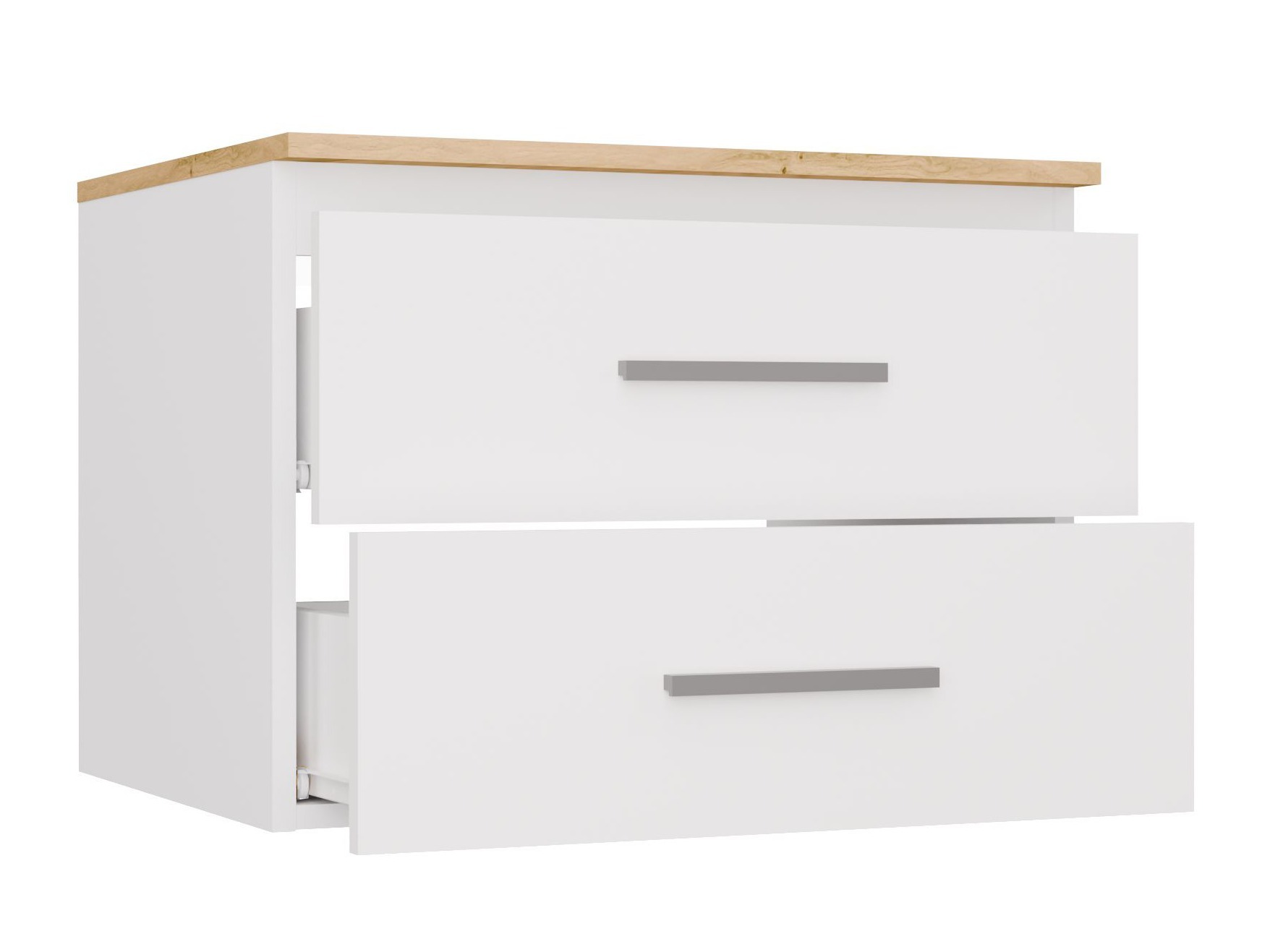 Armoire de salle de bains murale pour lavabo Nolmaru 112 (Blanc + Chêne Artisan)