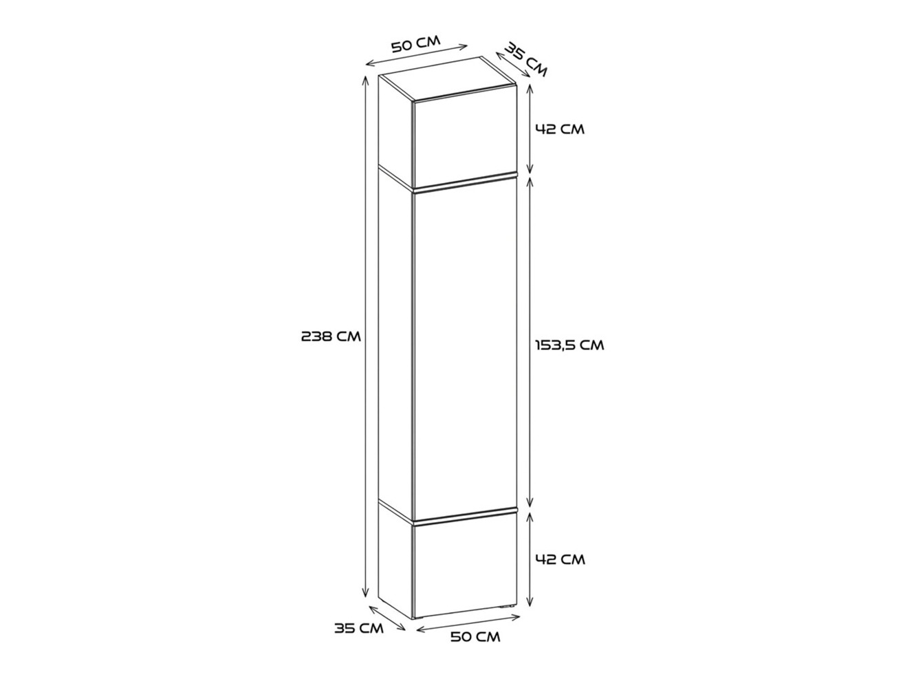 Armoire Domtori 105 (Blanc)