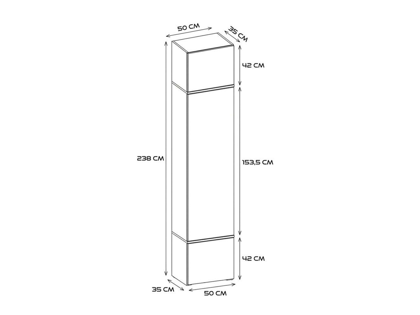 Armoire Domtori 105 (Sonoma chêne)