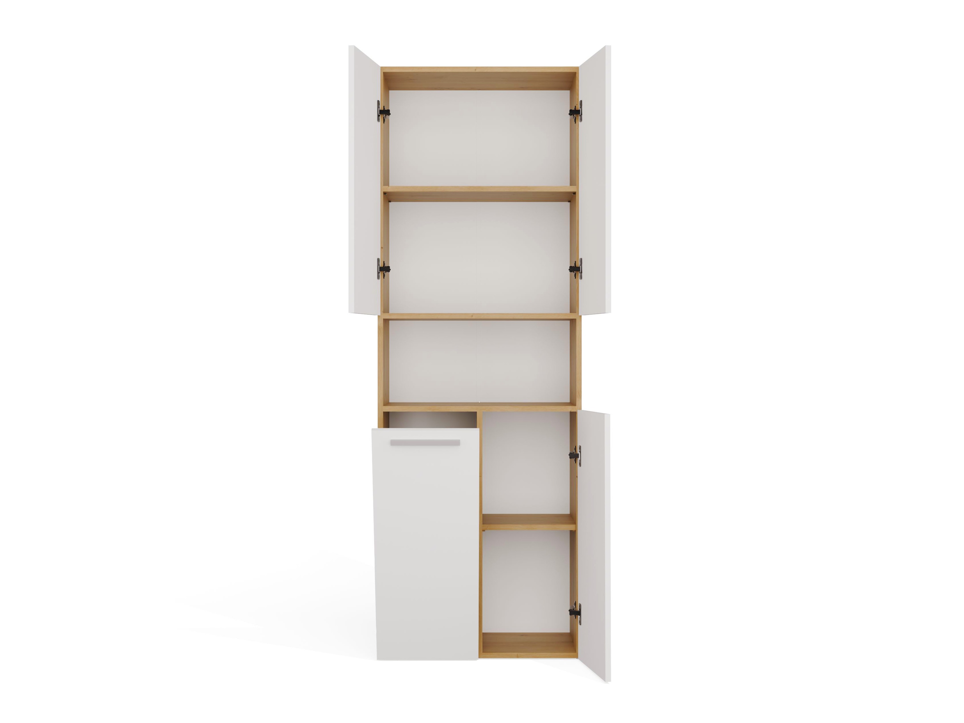 Armoire de bain à poser Nolmaru 101 (Chêne Artisan + Blanc)