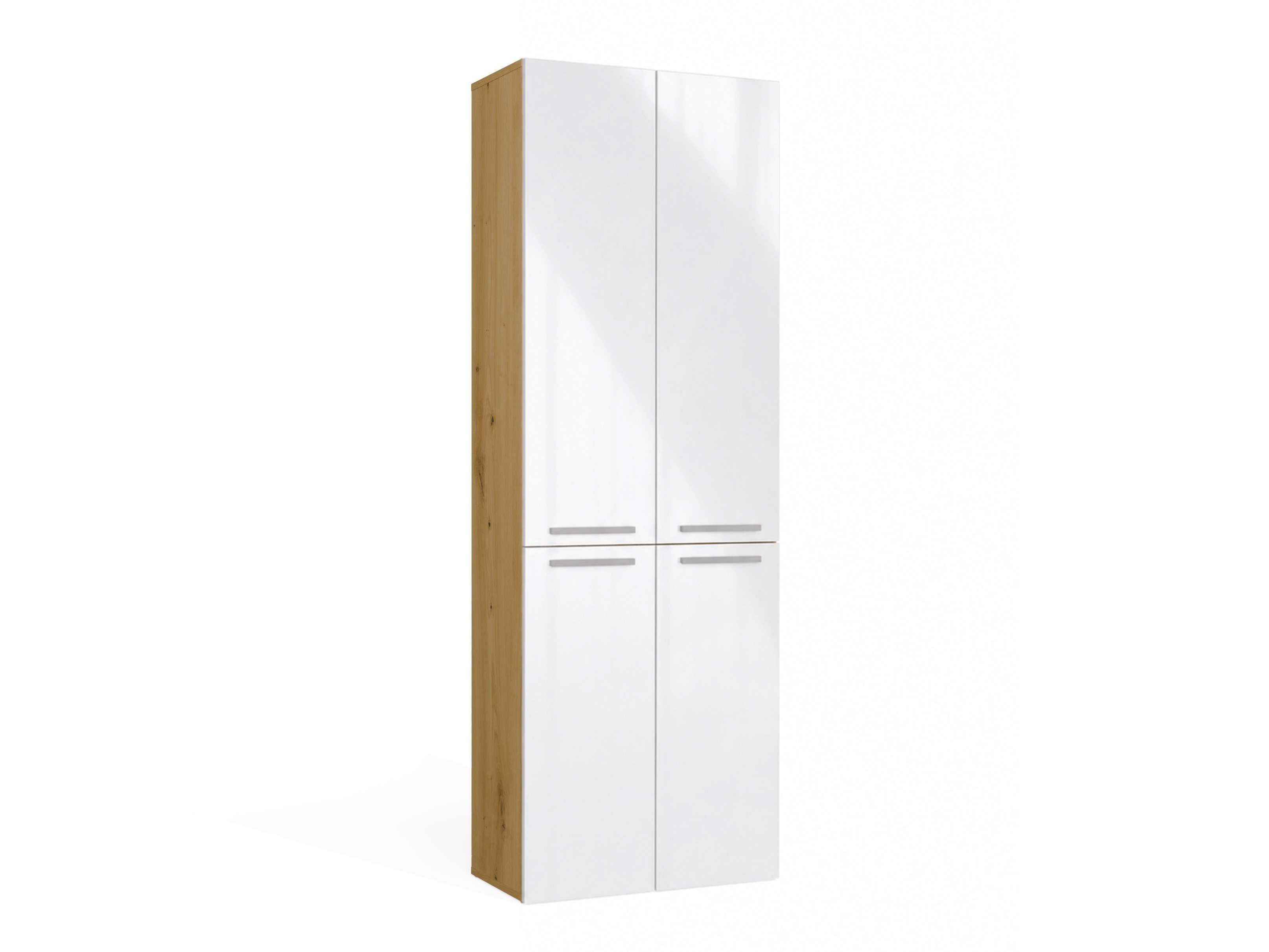 Armoire de bain à poser Nolmaru 102 (Chêne Artisan + Blanc brillant)