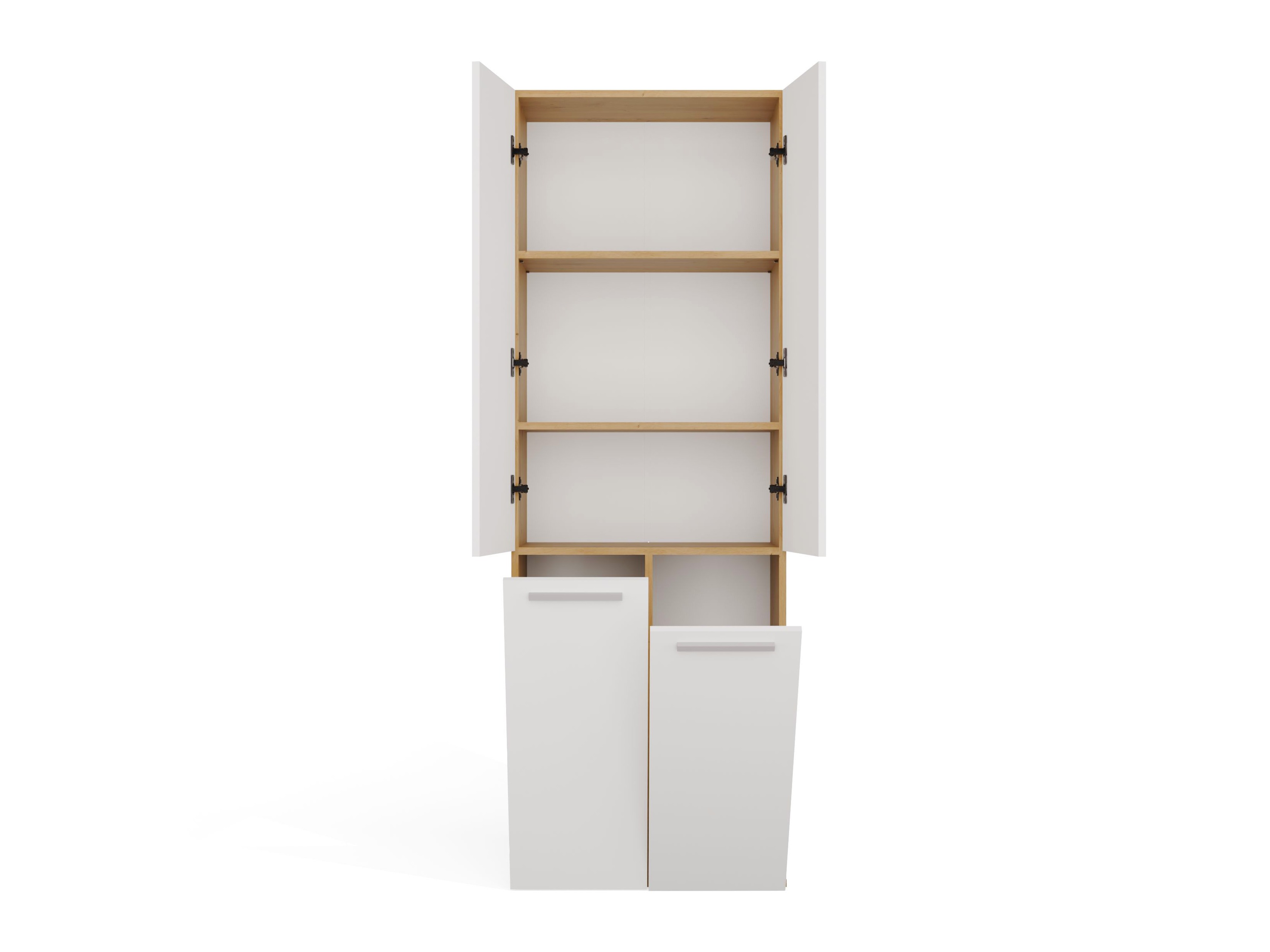 Armoire de bain à poser Nolmaru 102 (Chêne Artisan + Blanc)