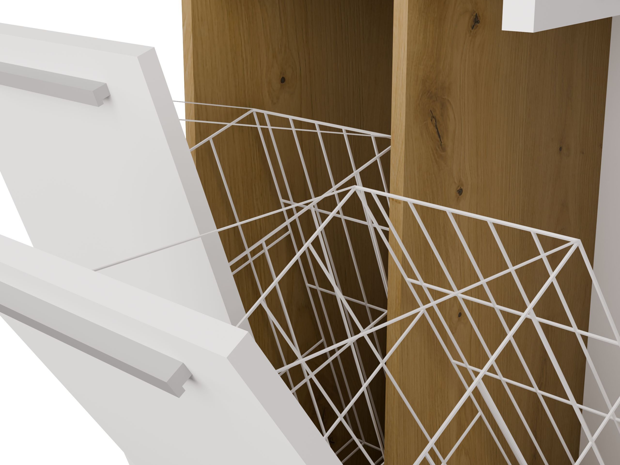Armoire de bain à poser Nolmaru 102 (Chêne Artisan + Blanc)