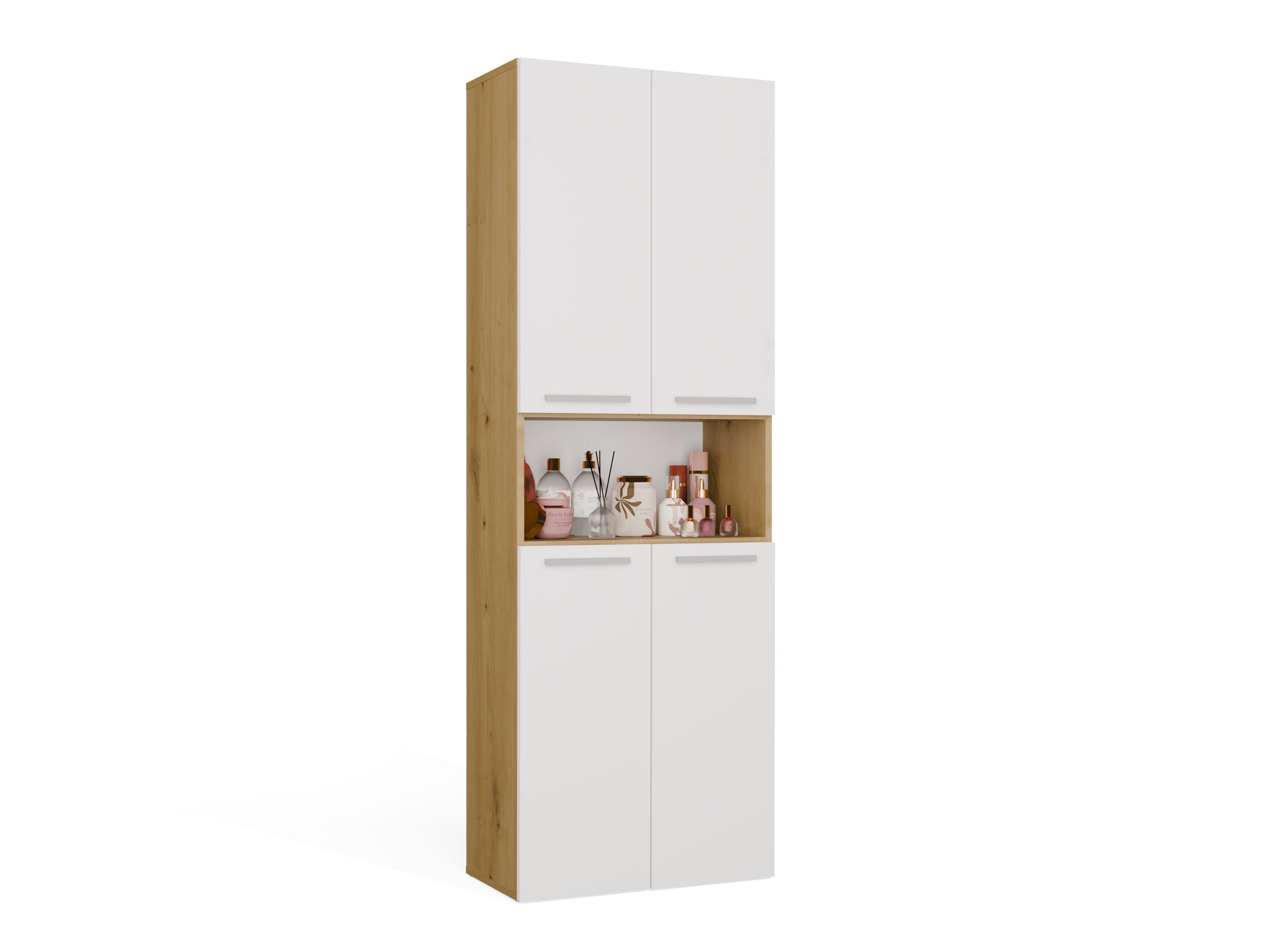 Armoire de bain à poser Nolmaru 103 (Chêne Artisan + Blanc)