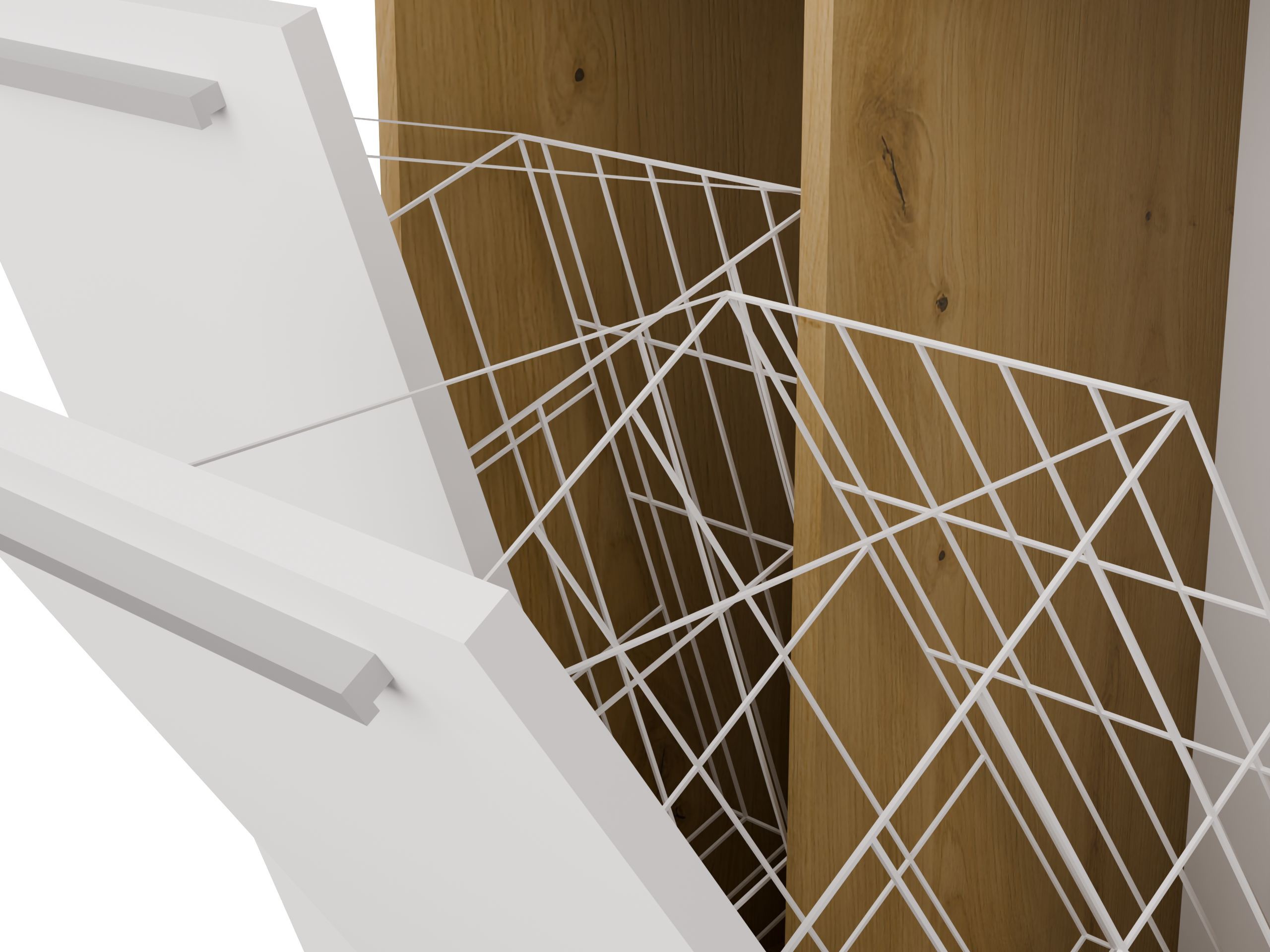 Armoire de bain à poser Nolmaru 103 (Chêne Artisan + Blanc)