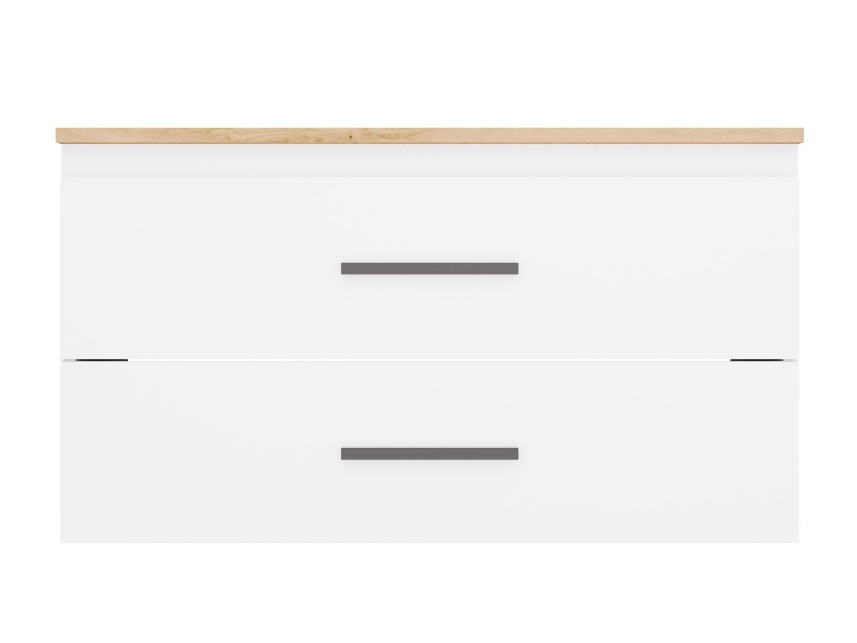 Armoire de salle de bains murale pour lavabo Nolmaru 113 (Chêne Artisan + Blanc)
