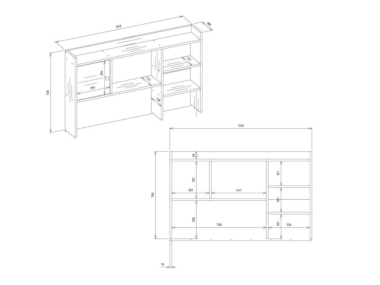 Bureau Mandeville 376 (Chêne Artisan)