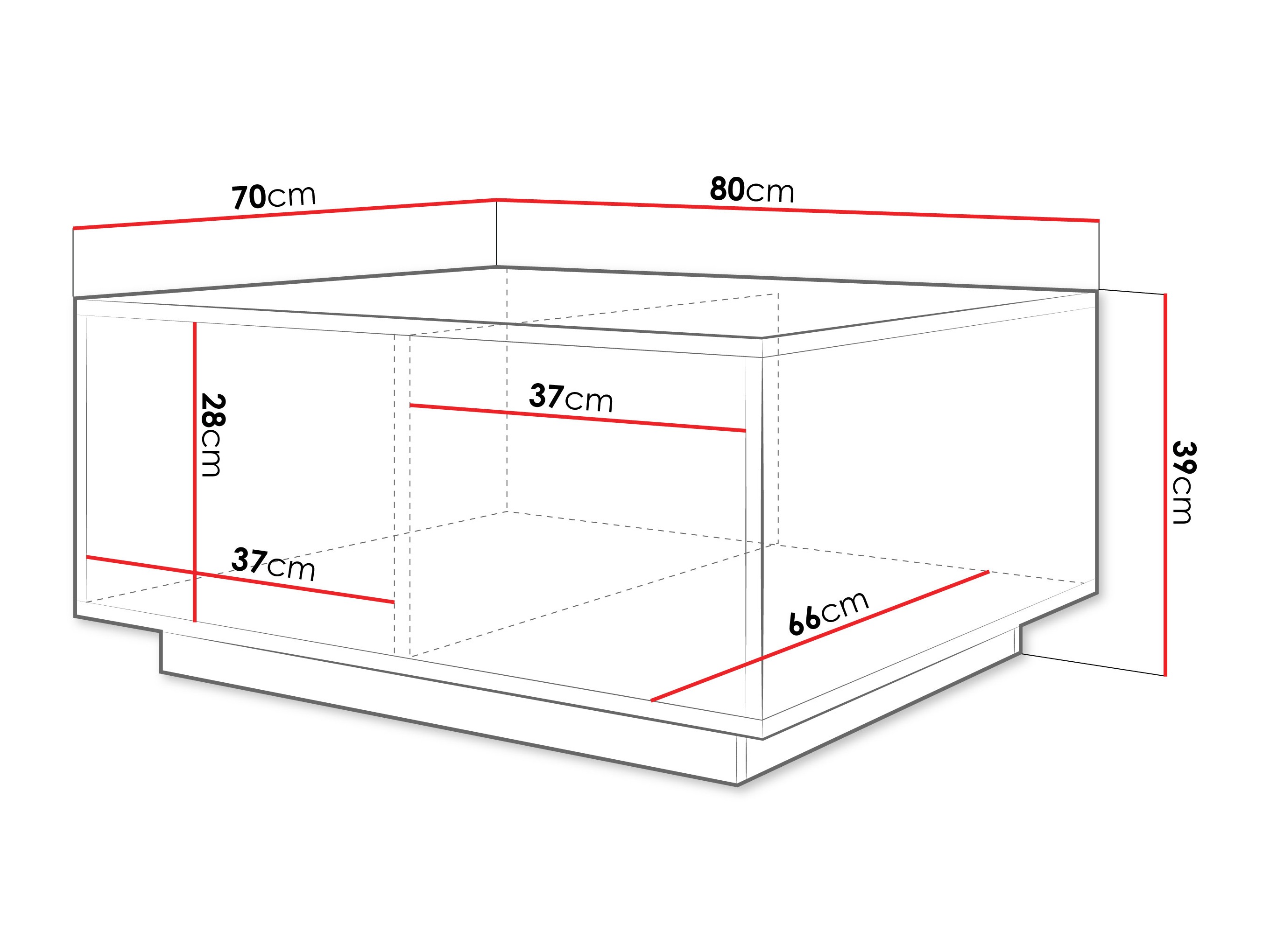 Table basse Comfivo Unda (Marbre noir + Noir)