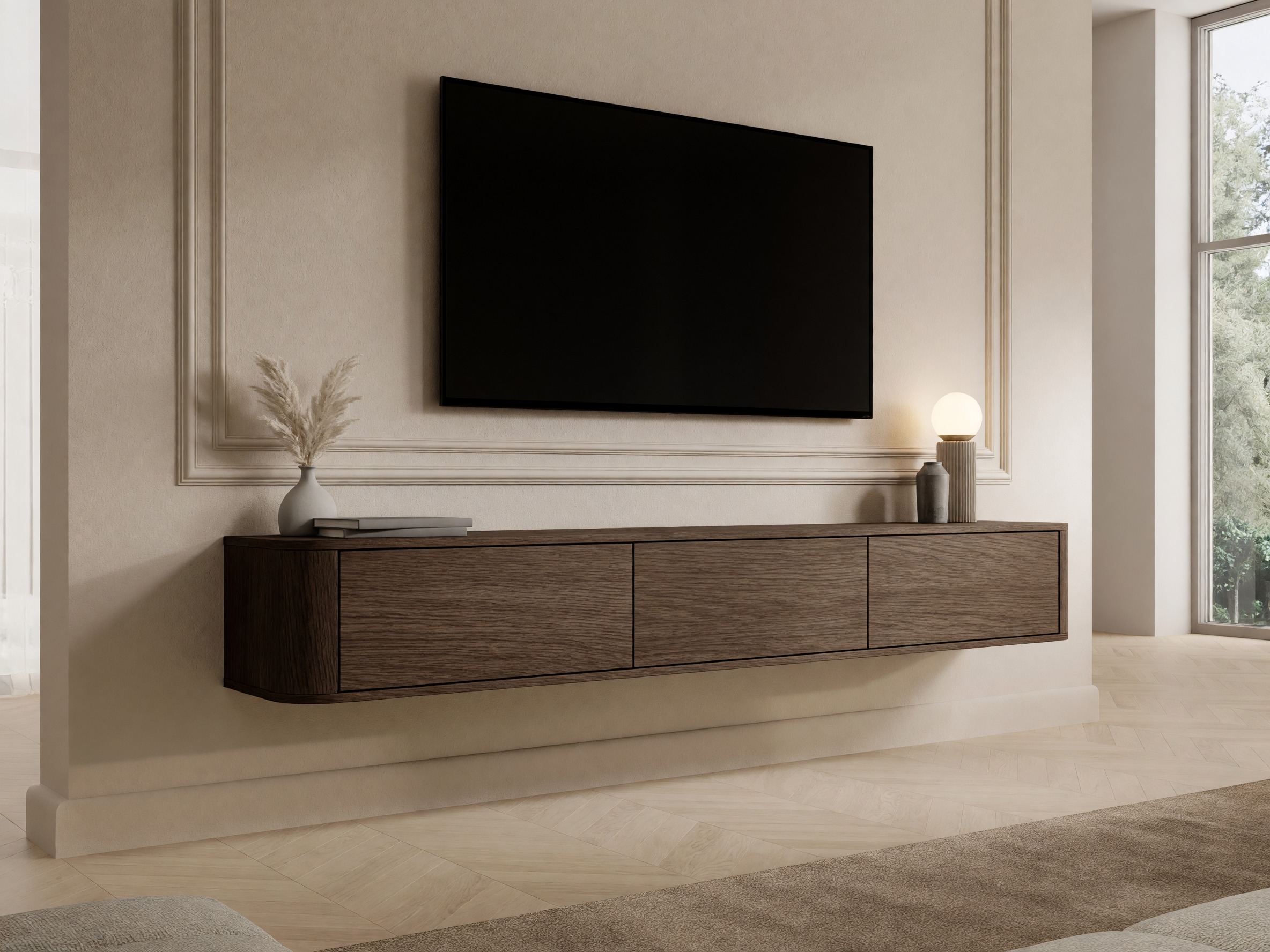 Meuble TV Claritas (Chêne foncé)