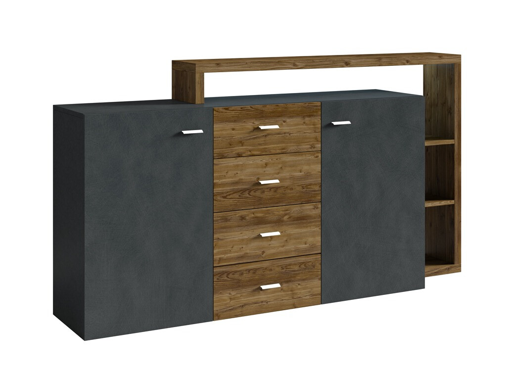 Commode Lutiva 106 (Matera gris + Épicéa foncé)